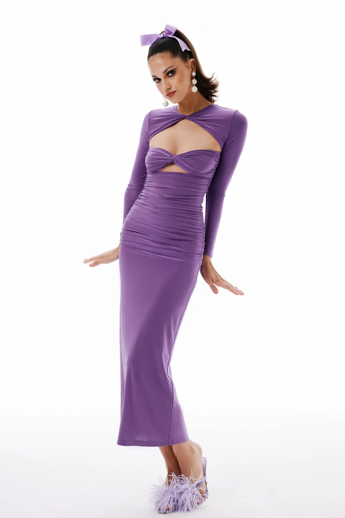 TAYA Maxi Elbise - Lila