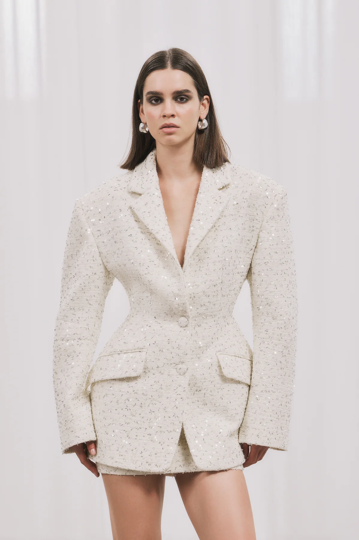 VALEN Ceket&Etek Takım - Beyaz