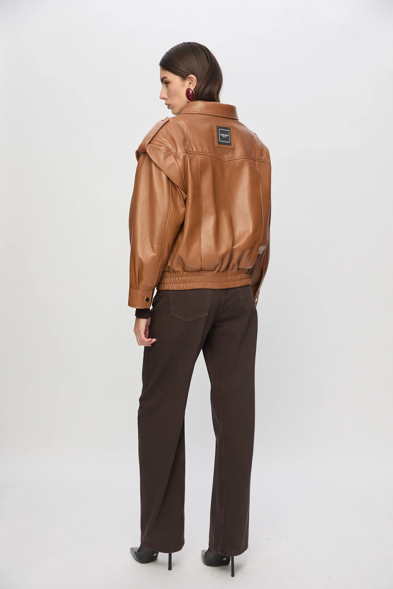 CHER Deri Ceket - Camel