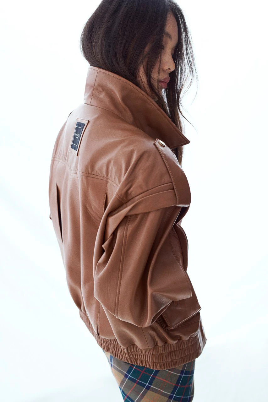 ISABELLE Deri Ceket - Camel