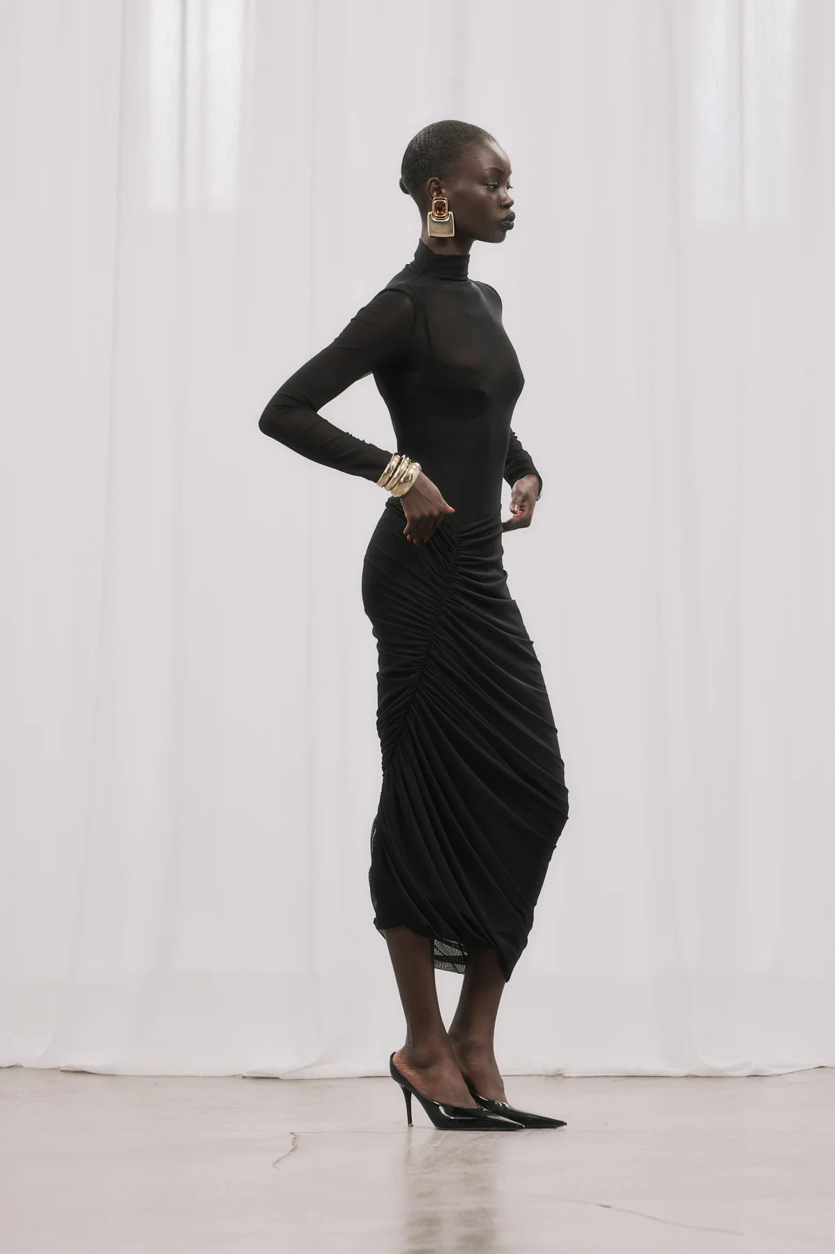 NYX Maxi Elbise - Siyah