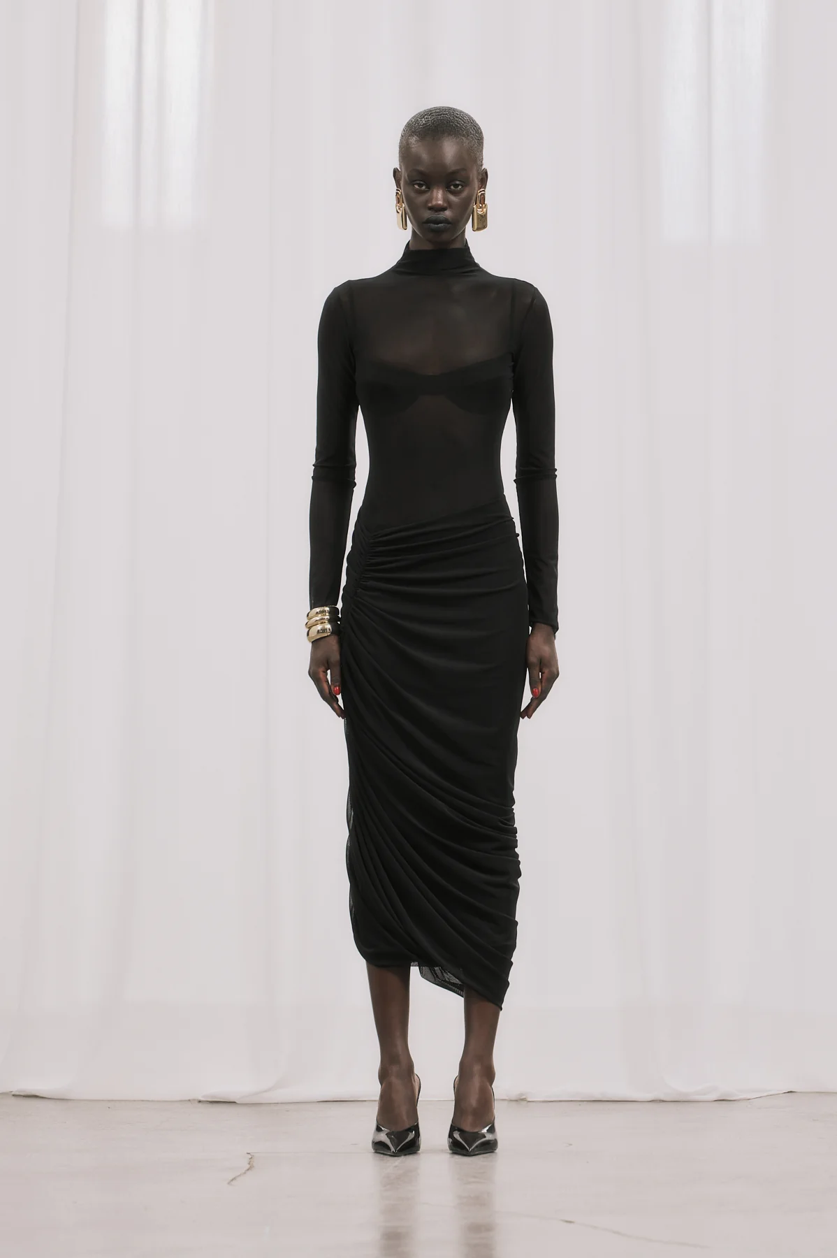 NYX Maxi Elbise - Siyah