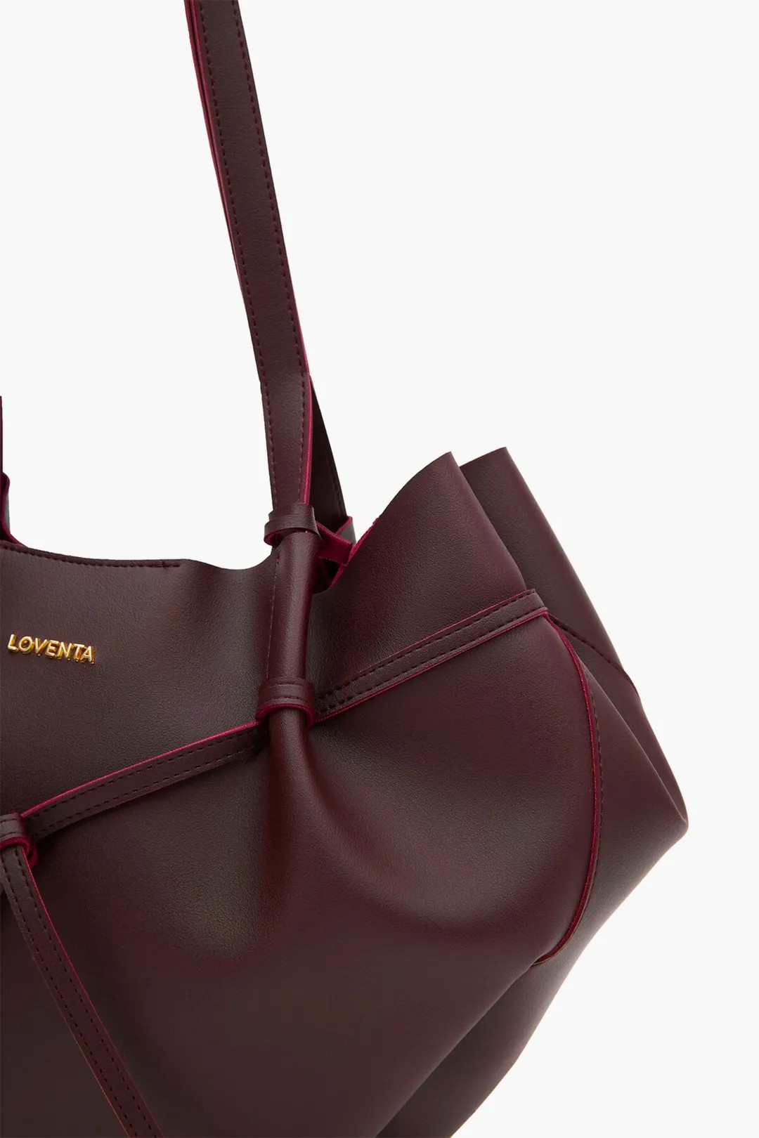 NIESHA Large Tote Çanta - Bordo