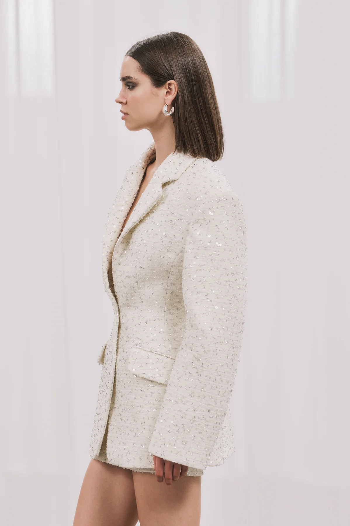 VALEN Ceket&Etek Takım - Beyaz