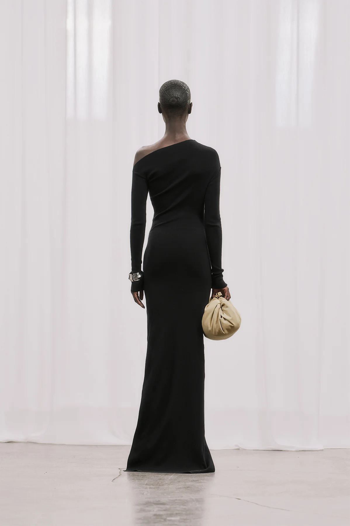 MAREE Maxi Triko Elbise - Siyah