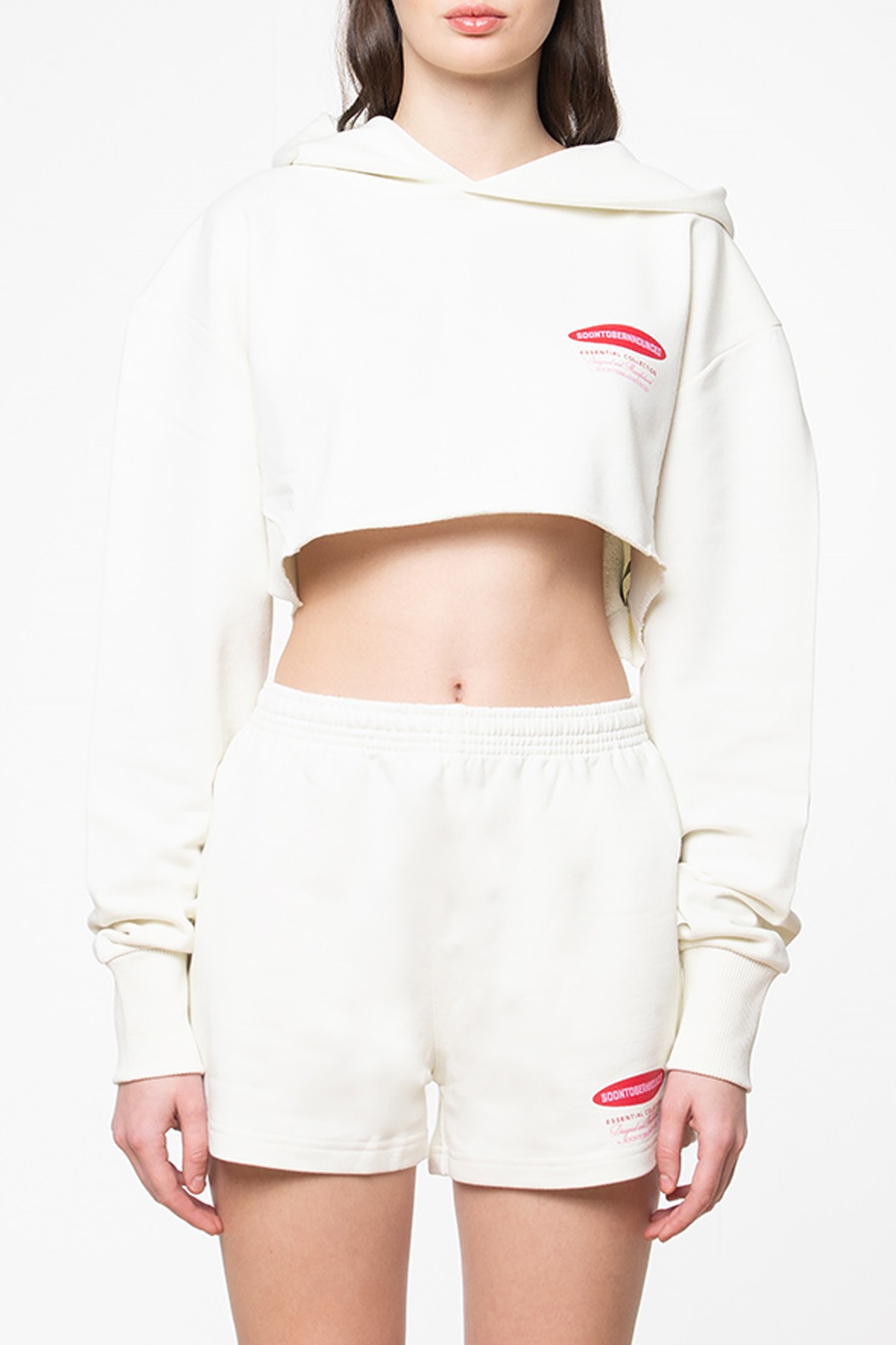 ESSENTIALS LOGO Shorts - Off White 