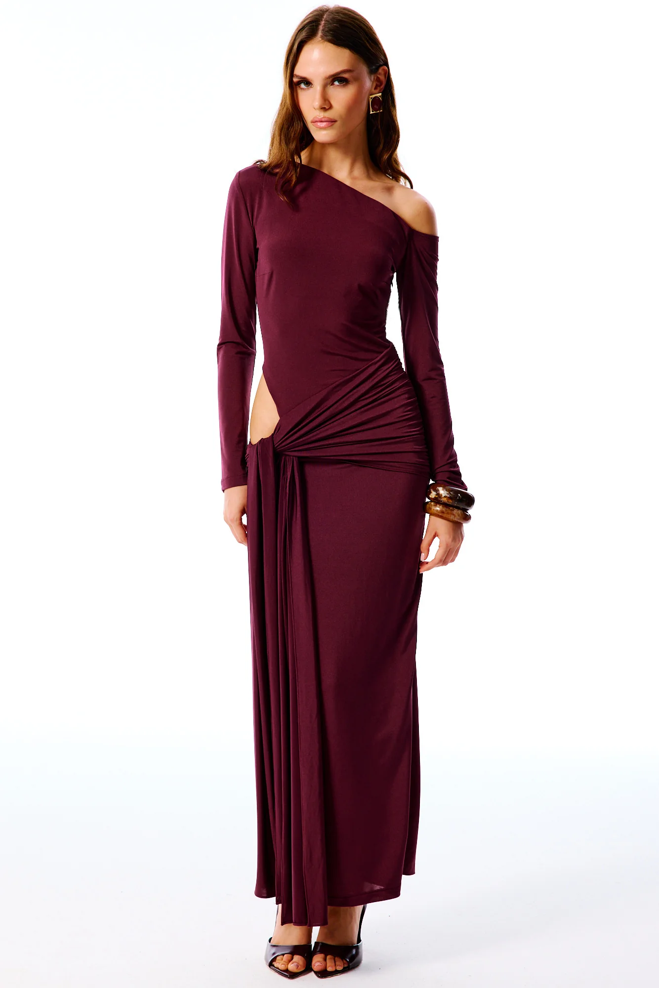 LAVIANA Maxi Elbise - Bordo