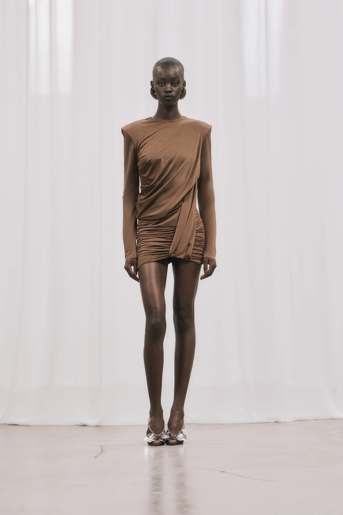 SAINT Mini Elbise - Kahverengi