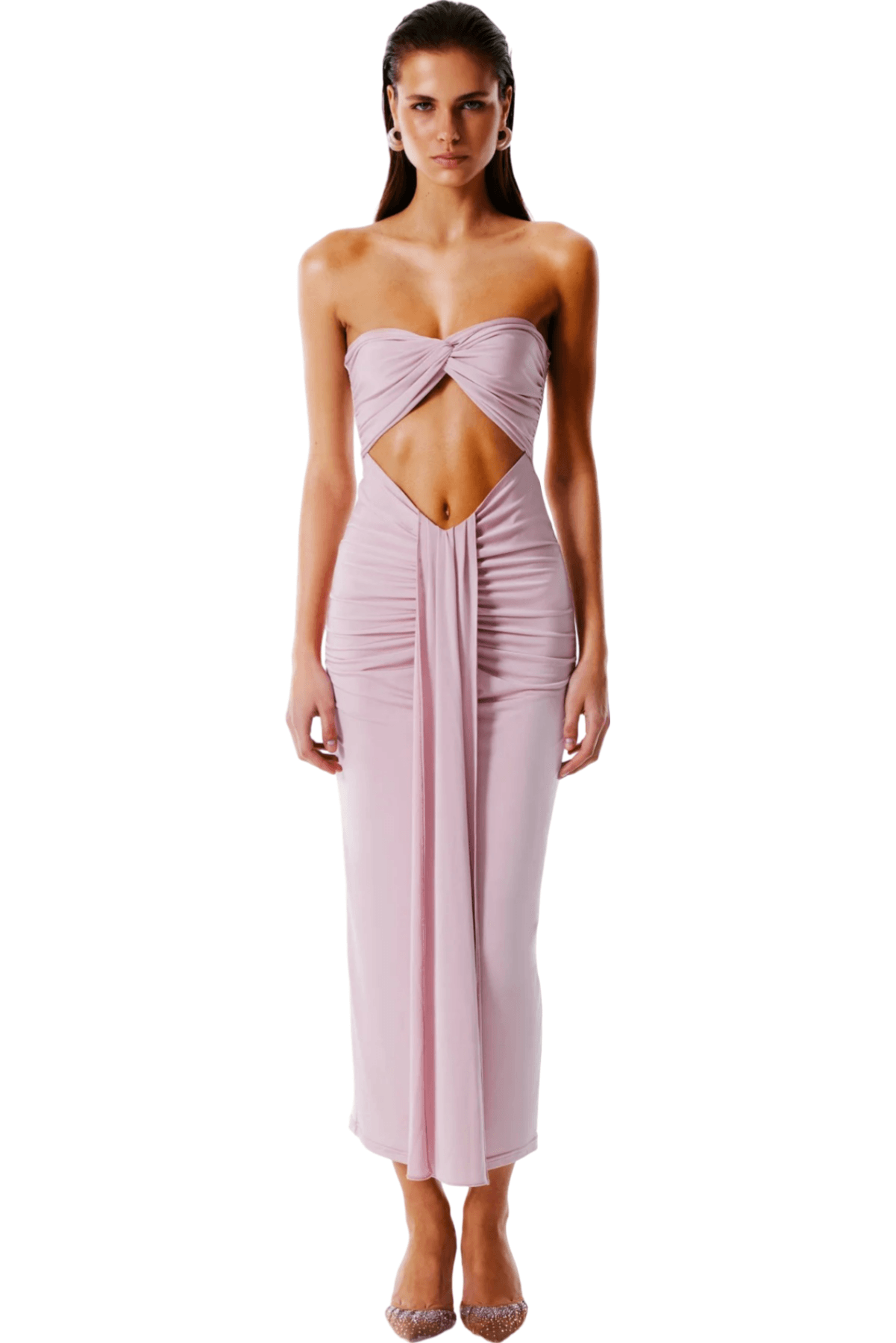 BELIZE Maxi Elbise - Pudra