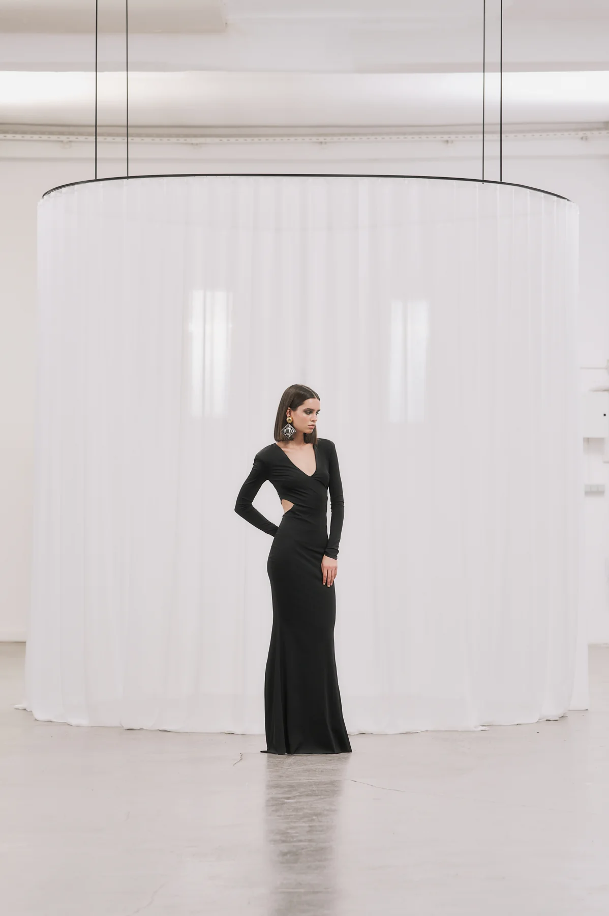 TATE Maxi Elbise - Siyah