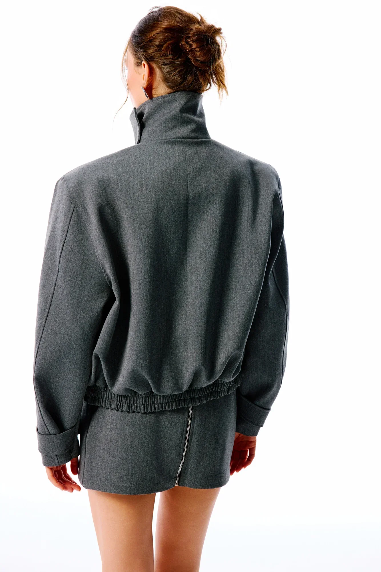 MARA Dik Yaka Bomber Ceket - Gri