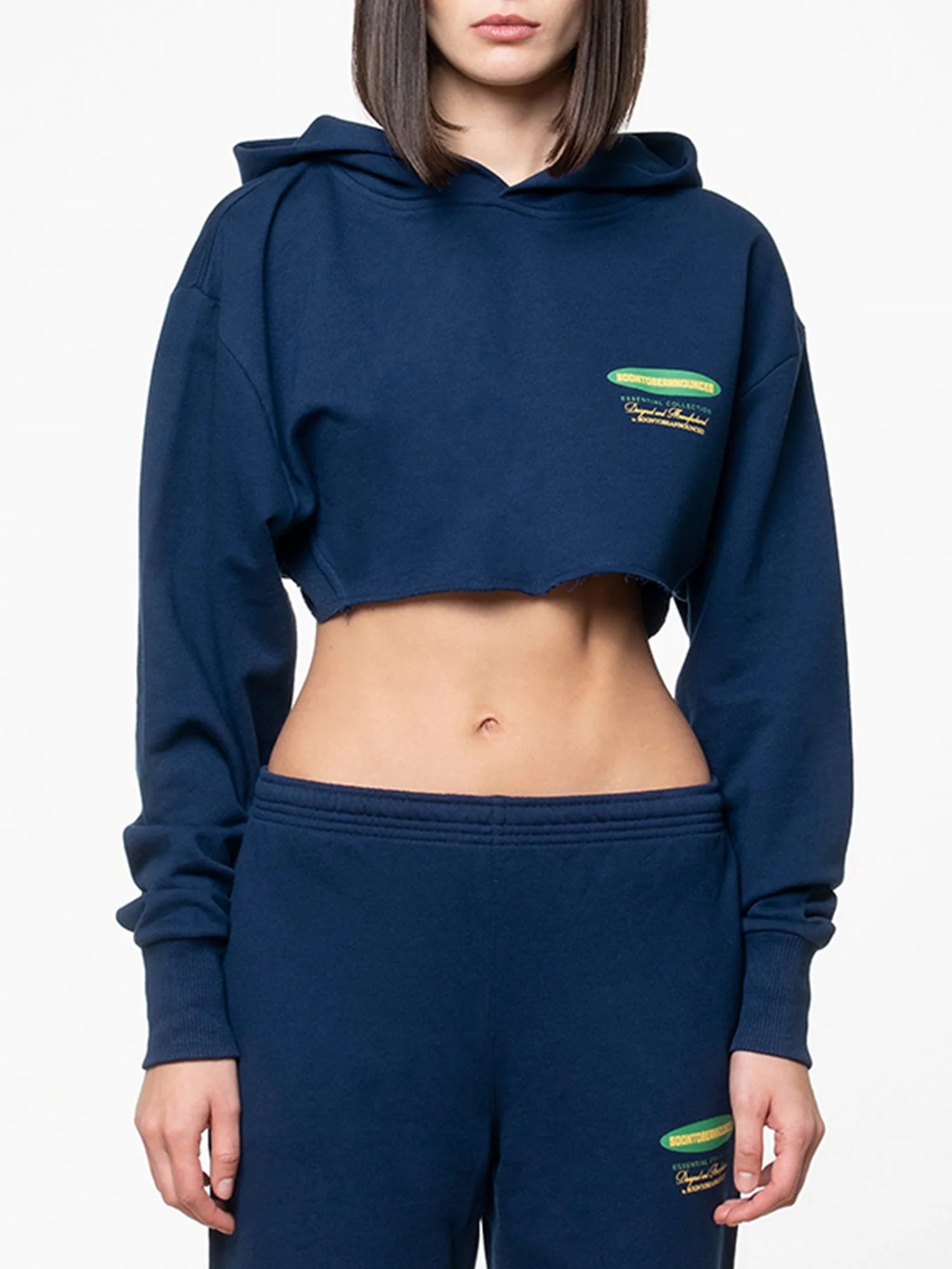 ESSENTIALS LOGO Crop Hoodie