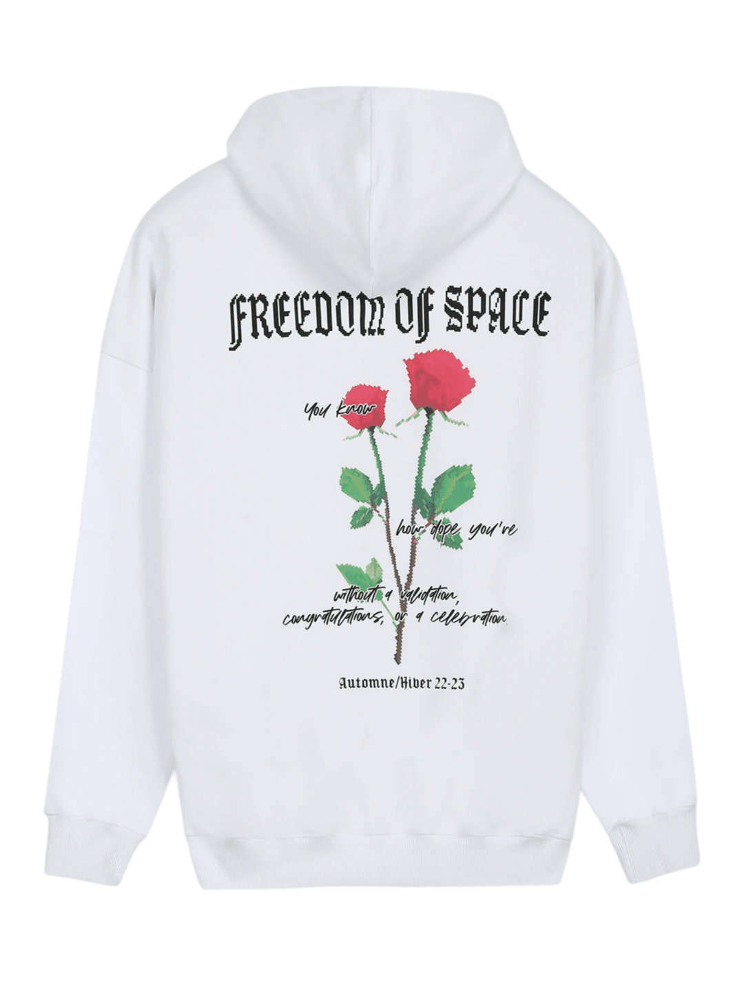 ROSE Hoodie - Beyaz