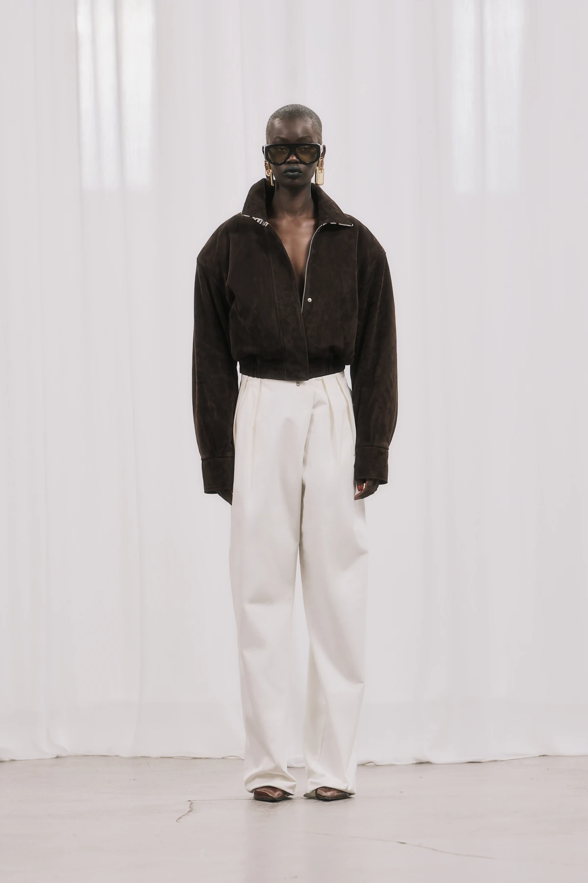 STORMIE Süet Deri Ceket  - Koyu Kahve