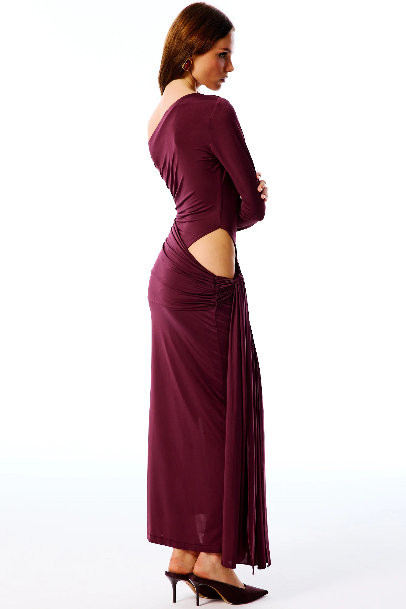 LAVIANA Maxi Elbise - Bordo
