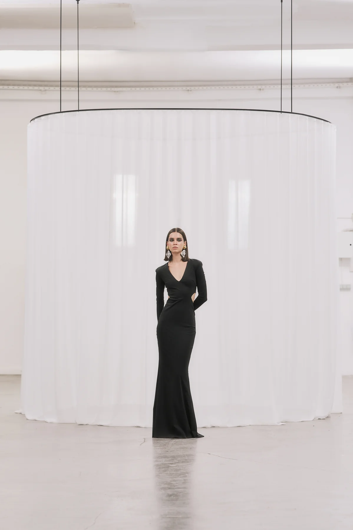 TATE Maxi Elbise - Siyah