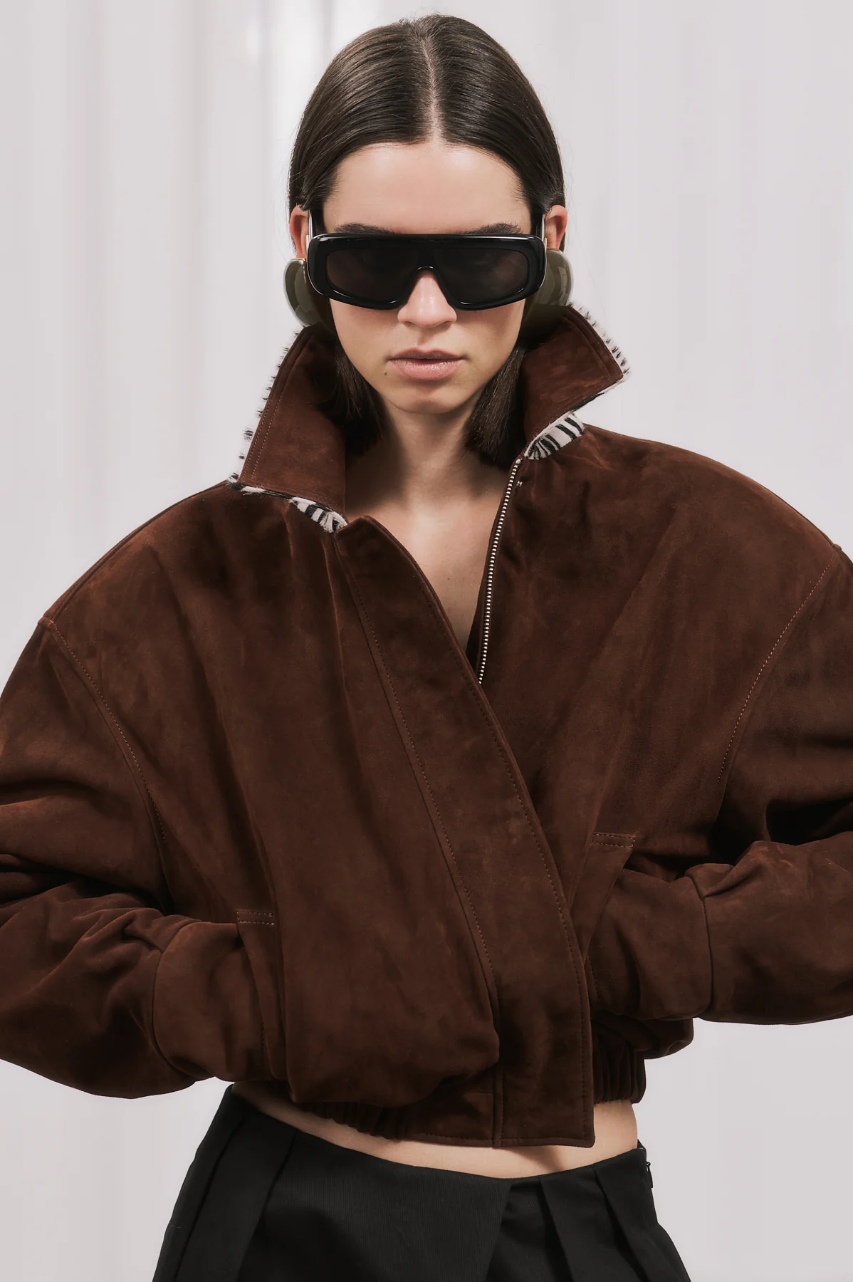 STORMIE Süet Deri Ceket  - Açık Kahve