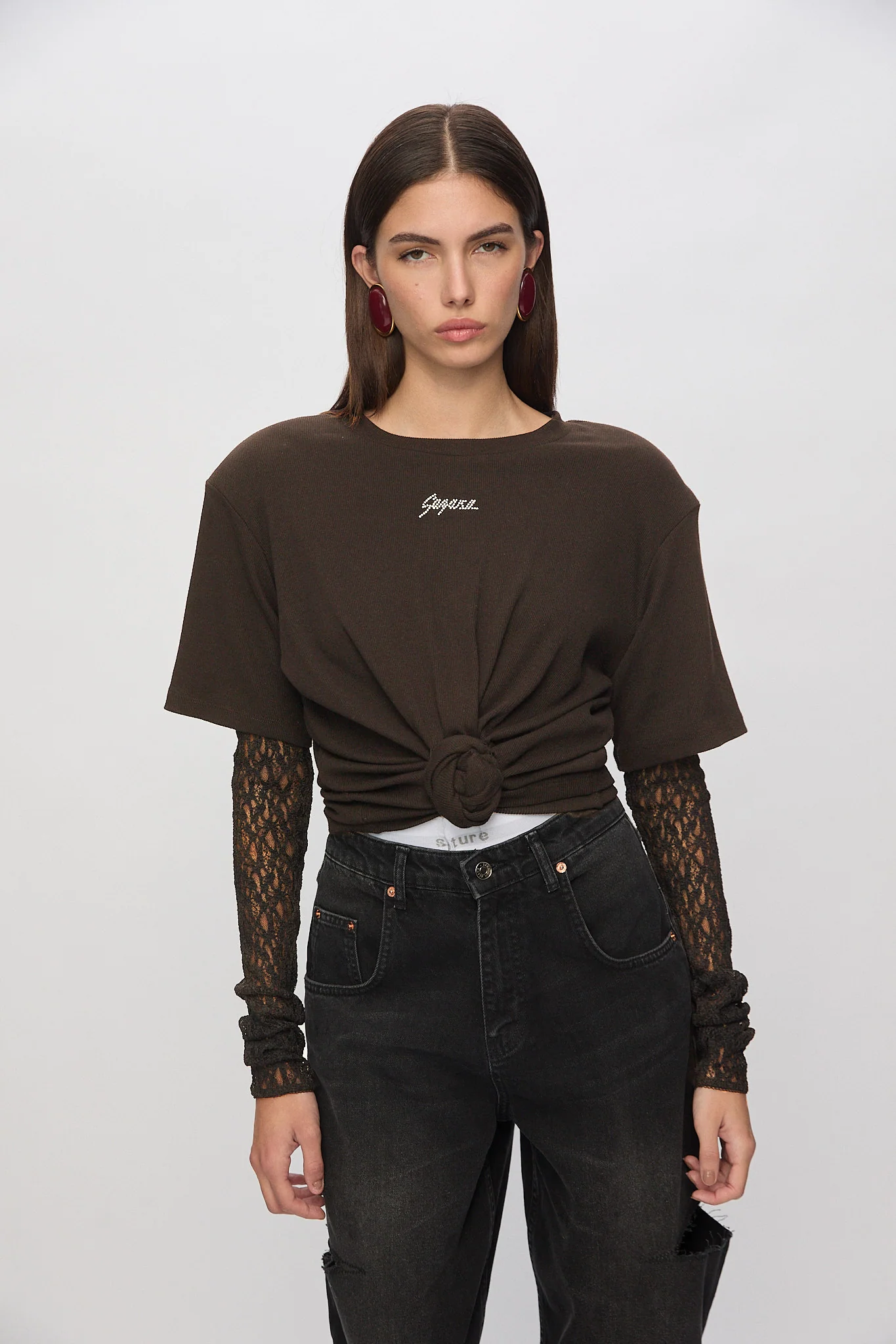 MARILYN Üst - Kahverengi