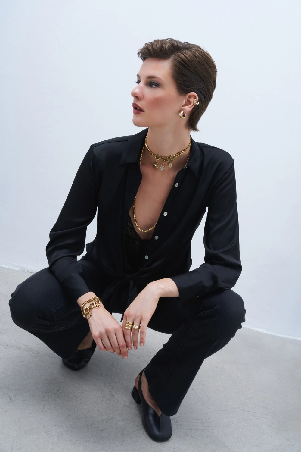 GOLDEN MINI HEART Küpe