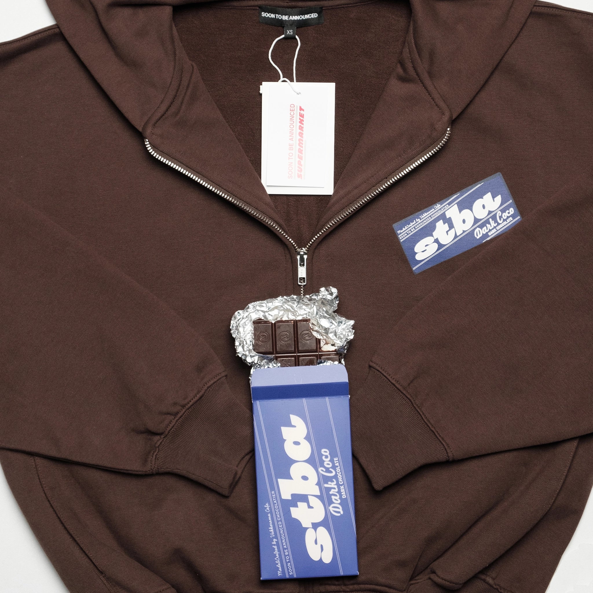 DARK CHOCOLATE Zip Hoodie - Koyu Kahverengi