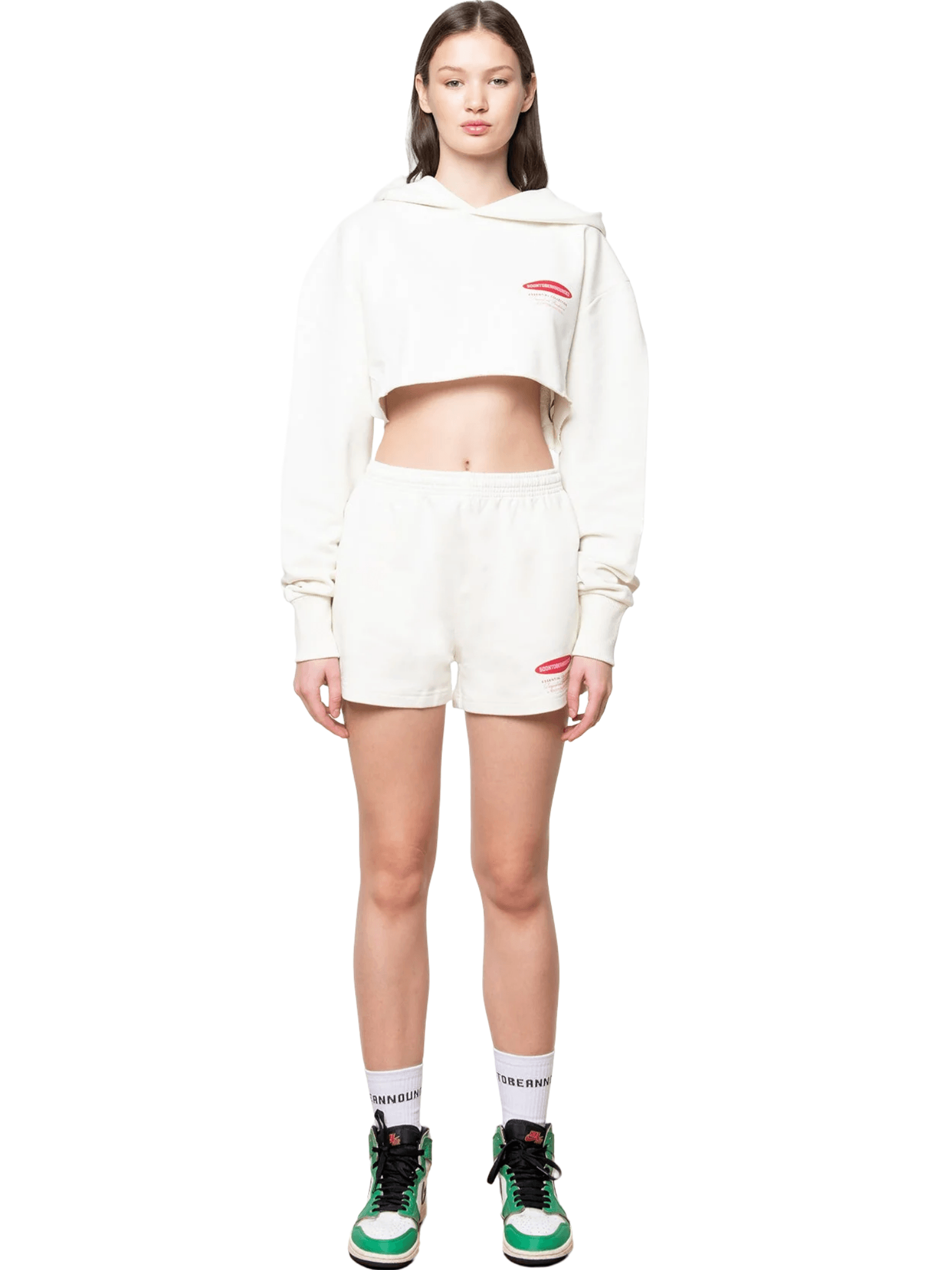 ESSENTIALS LOGO Shorts - Off White 