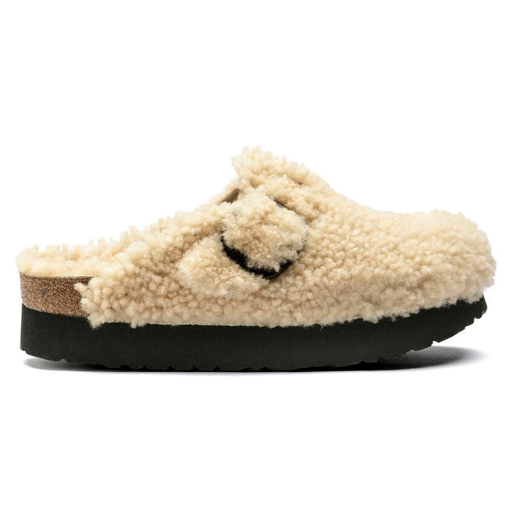 Boston Big Buckle Platform Shearling Terlik