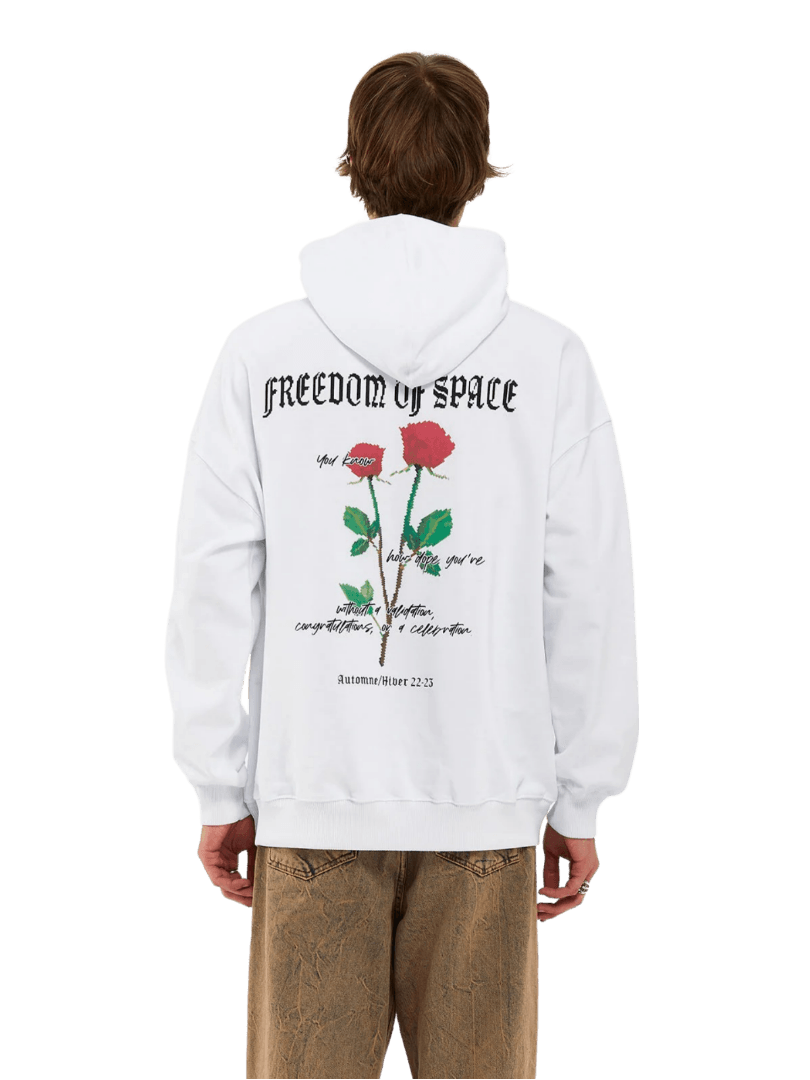 ROSE Hoodie - Beyaz