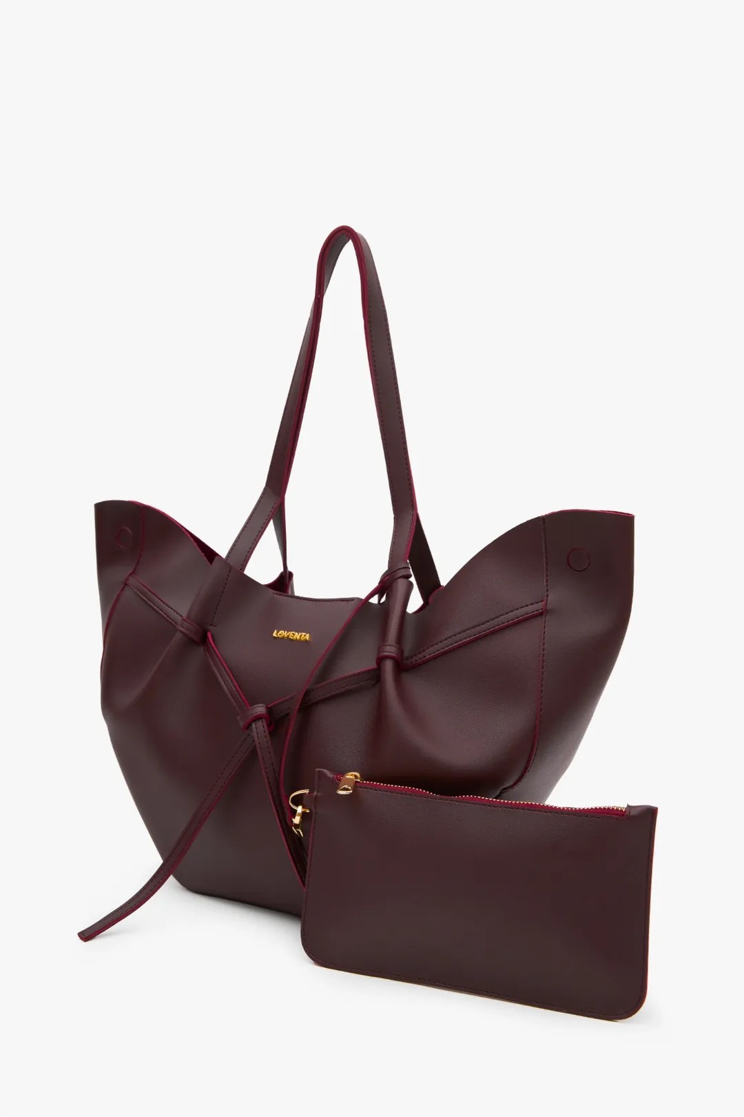 NIESHA Large Tote Çanta - Bordo