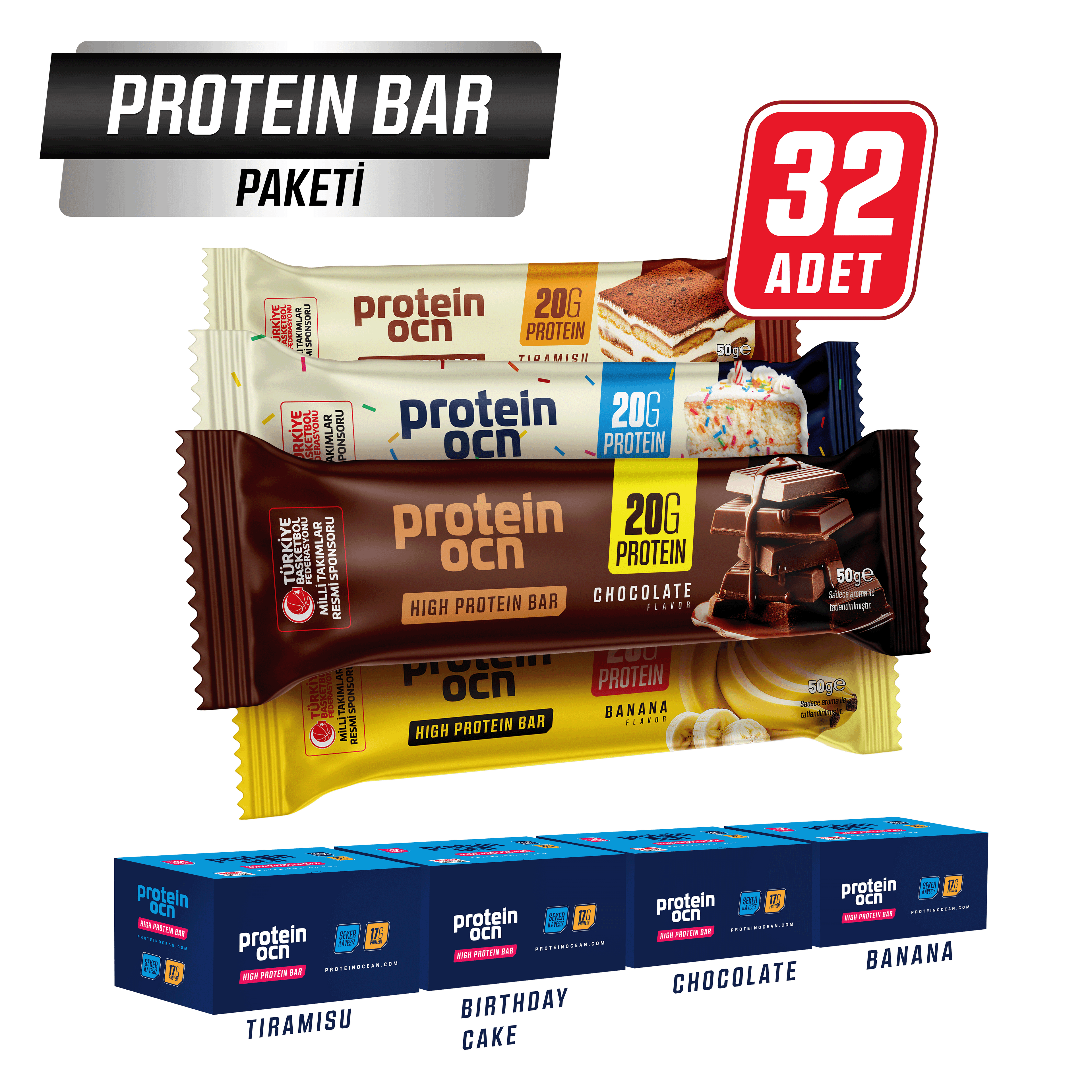 PROTEİN BAR 32'Lİ PAKET