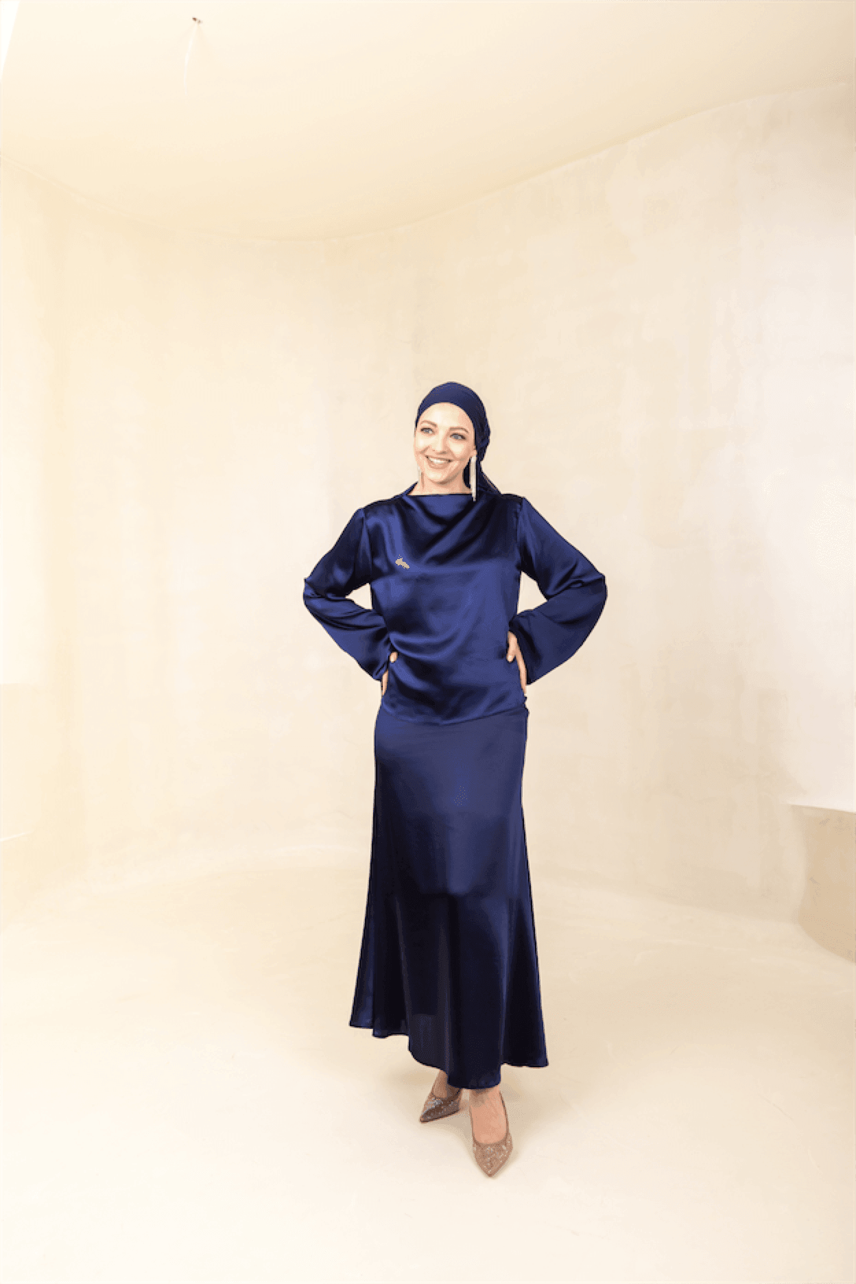 Candida Hijab Set - Navy