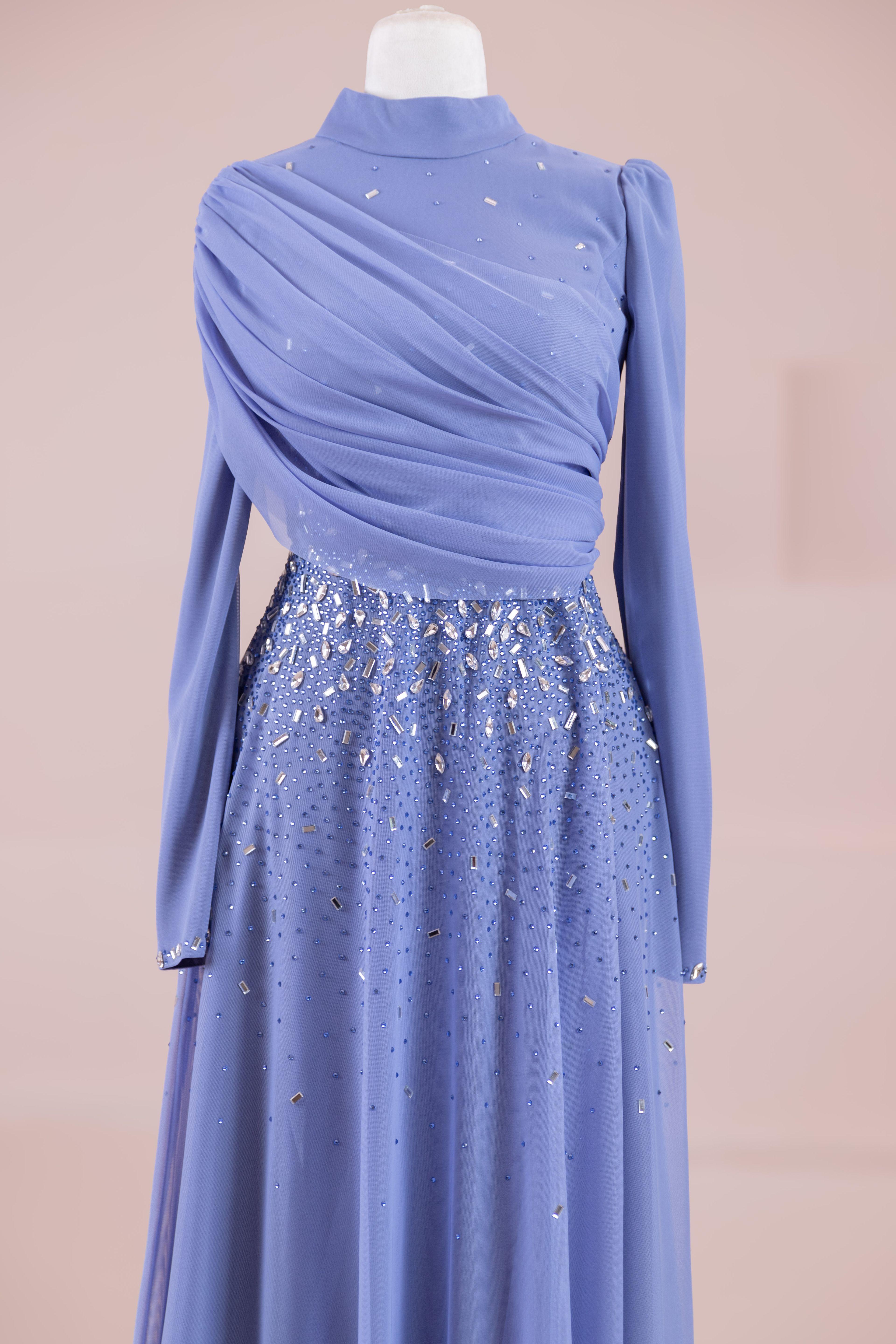 Levia Tesettür Abiye - indigo
