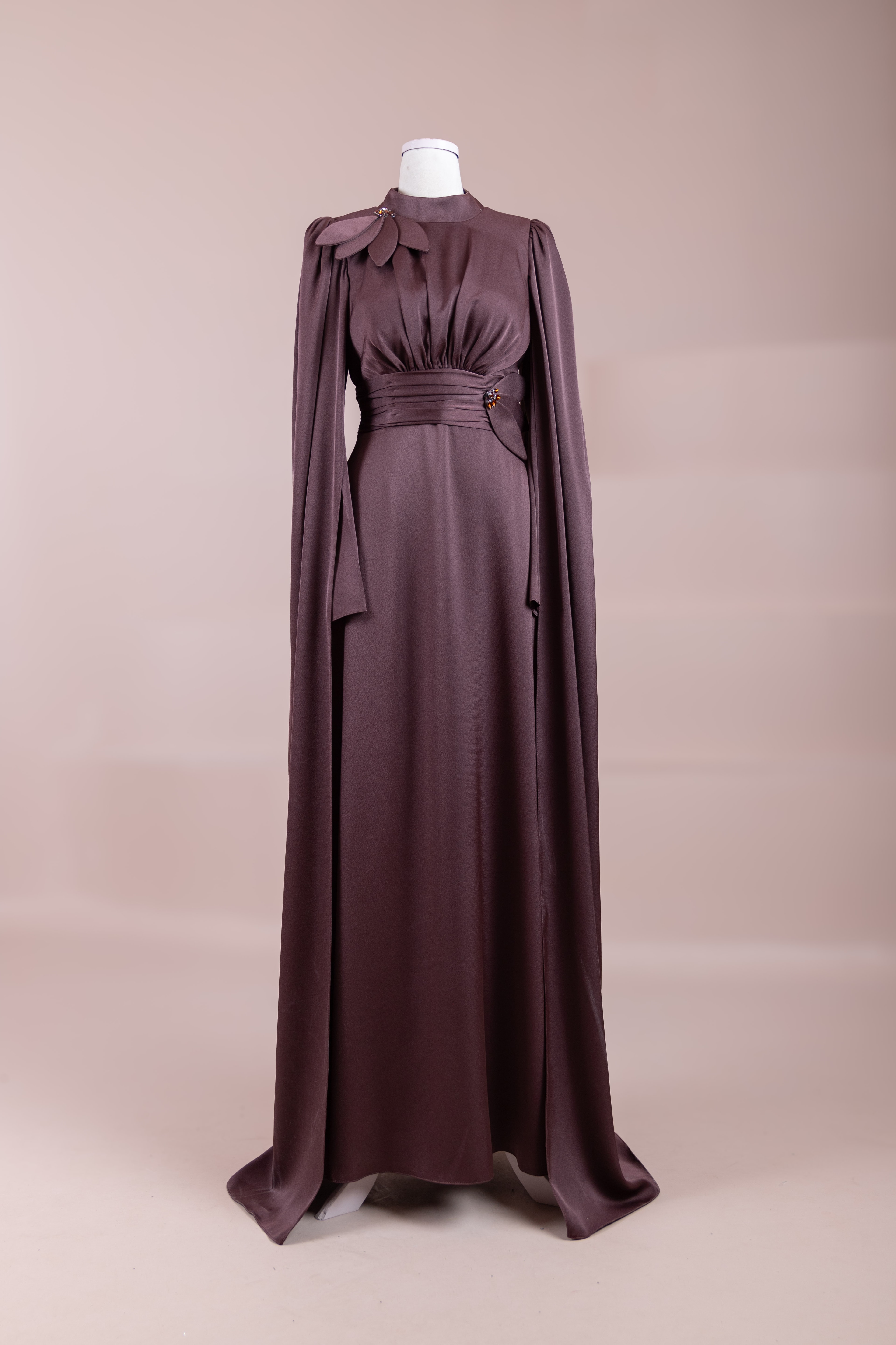 Jana Tesettür Abiye  - bery burgundy