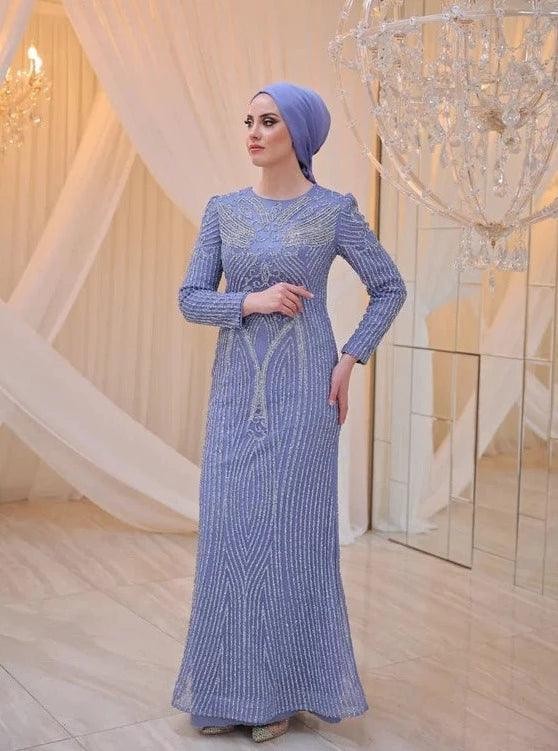 Asian Hijab Evening Dress