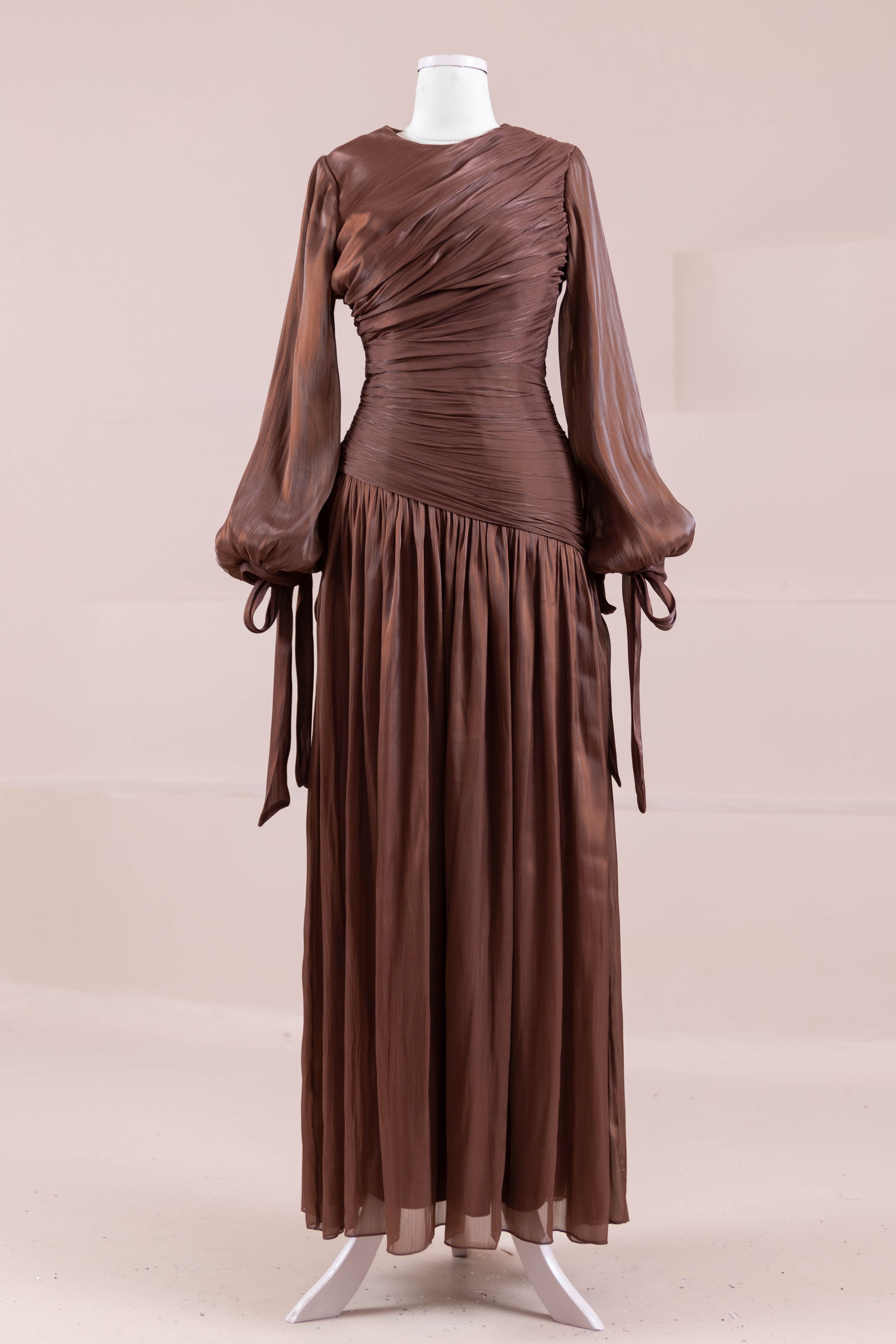 Lova Tesettür Abiye - berry brown