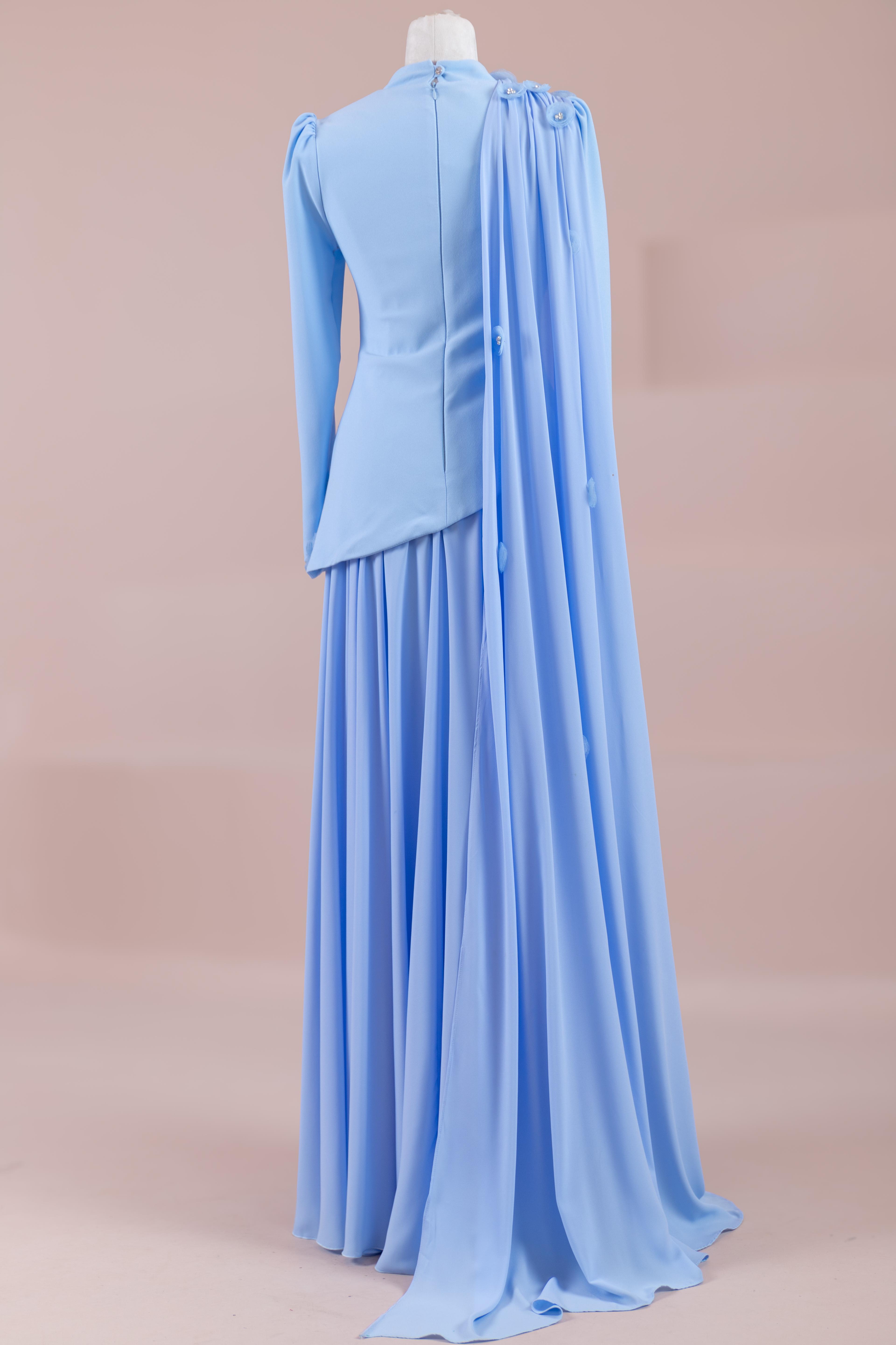 Çeliva Tesettür Abiye - Blue