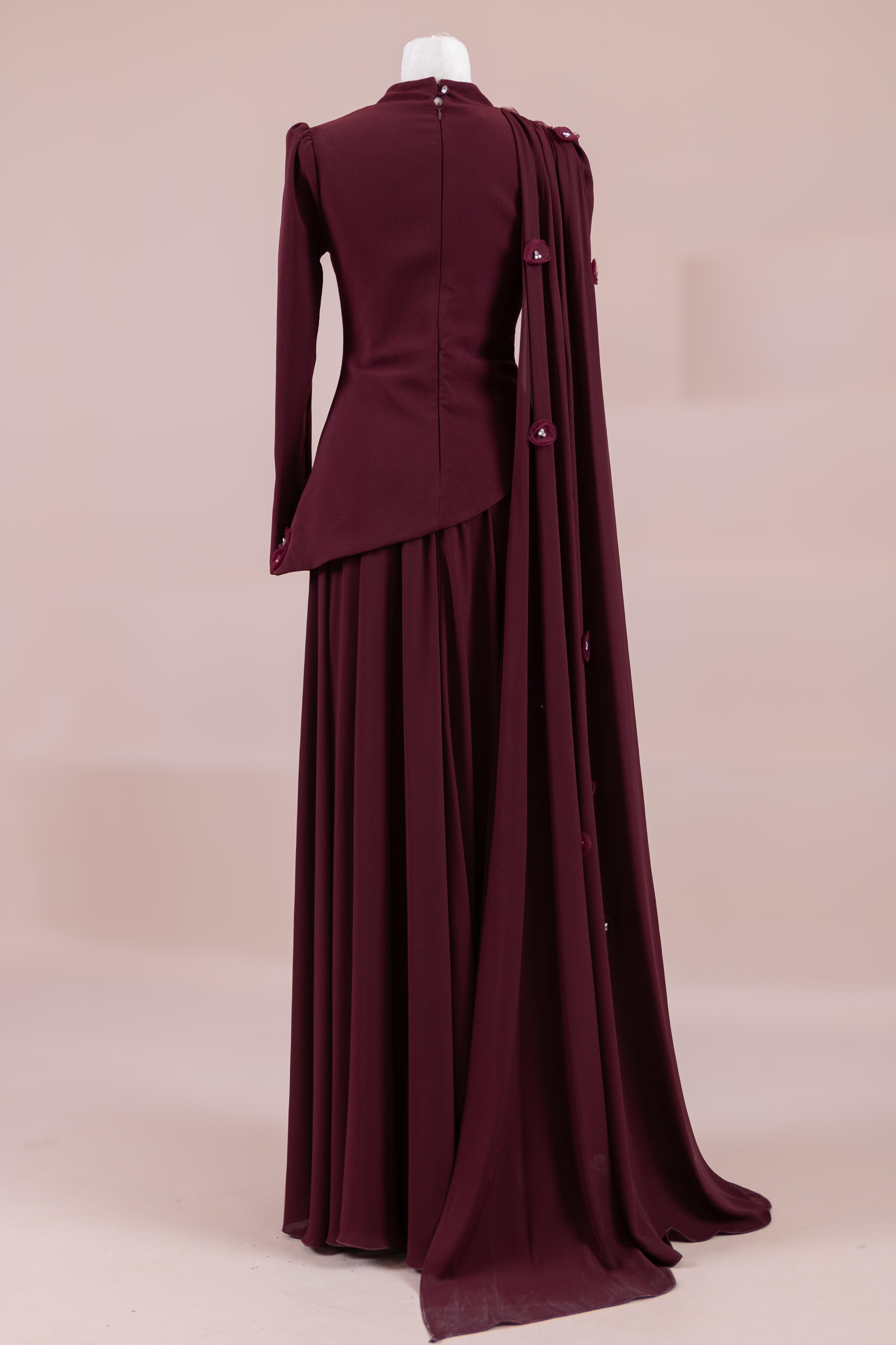 Çeliva Tesettür Abiye - Burgundy