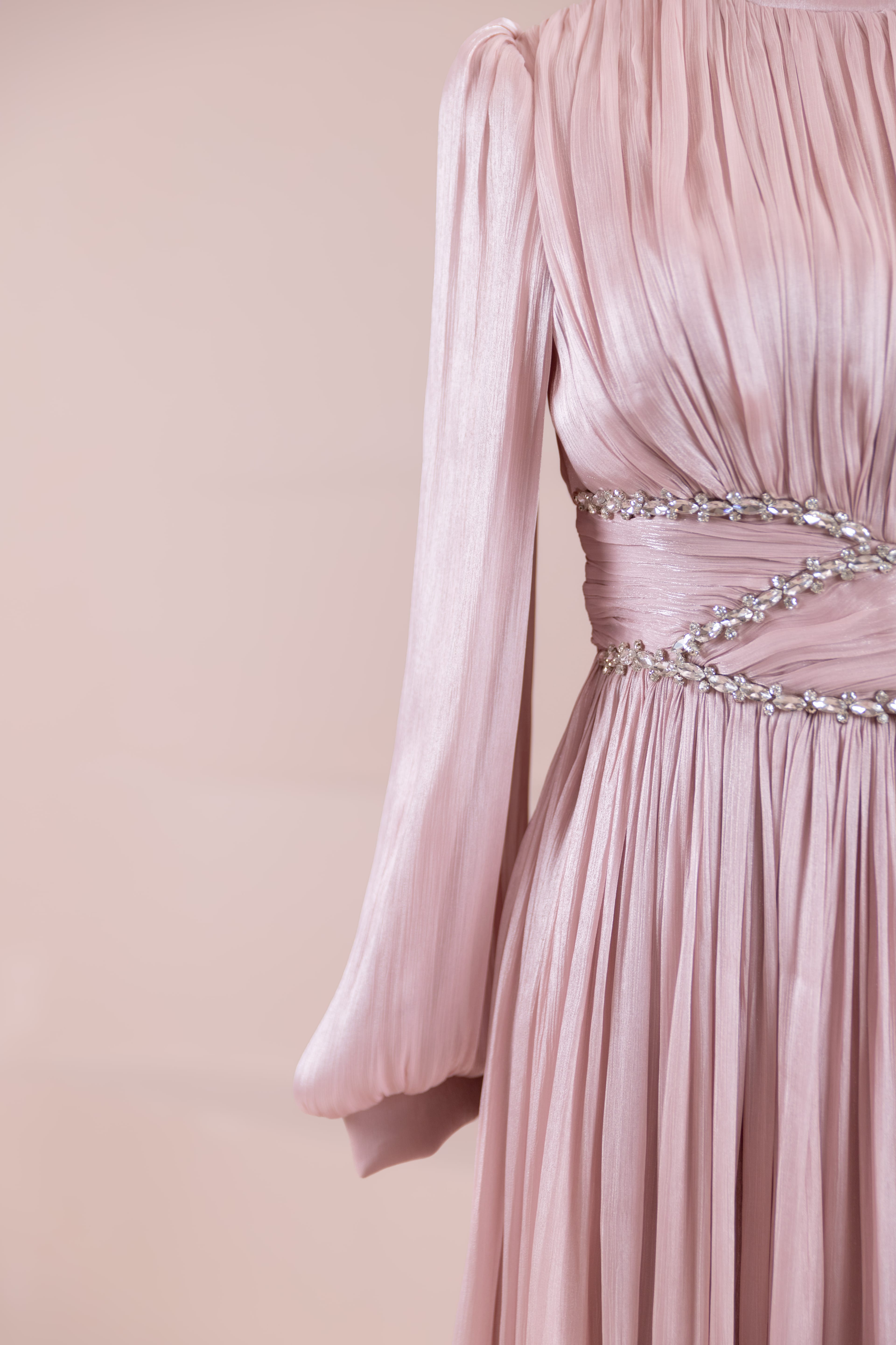 Elin Tesettür Abiye - Powder Pink