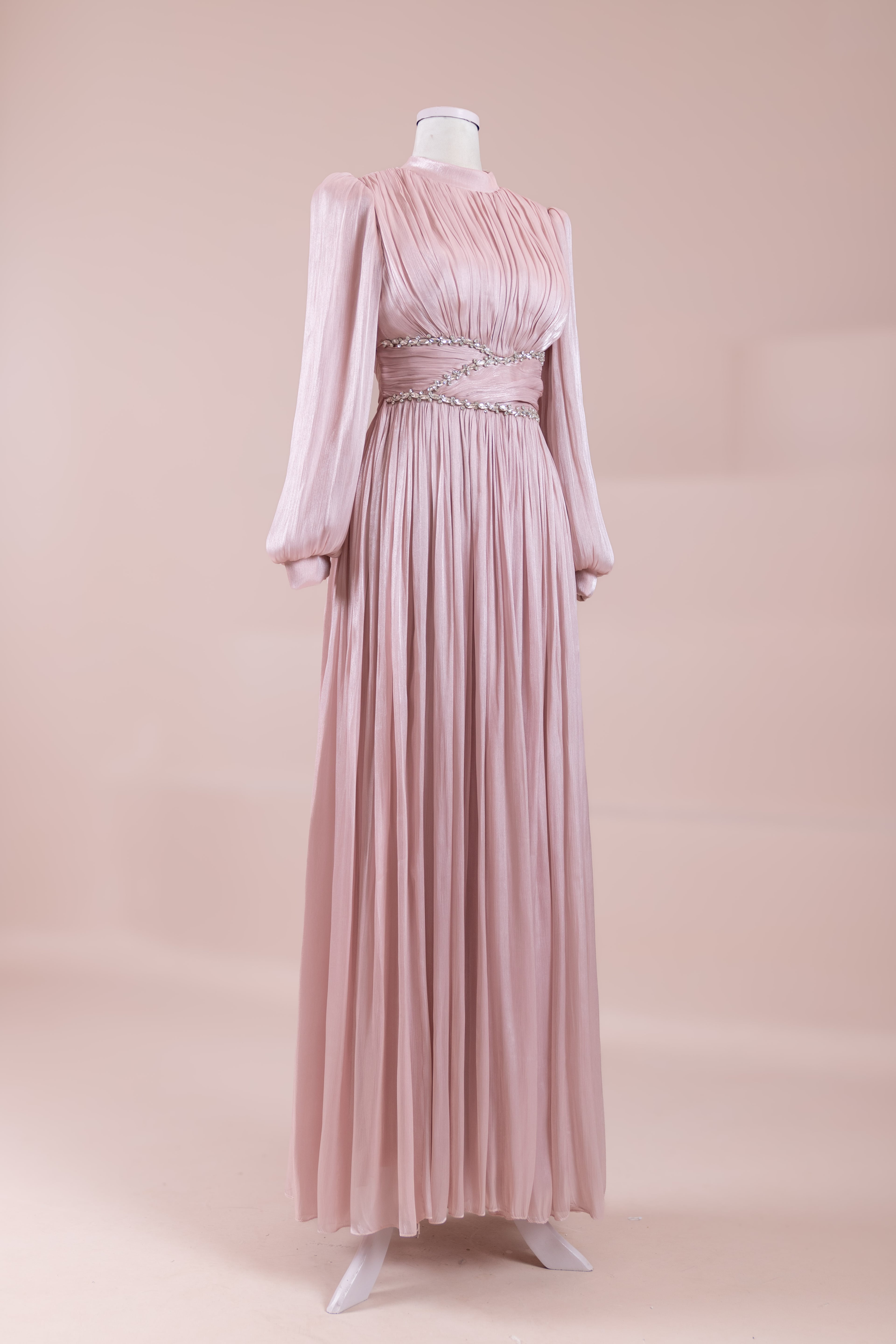 Elin Tesettür Abiye - Powder Pink