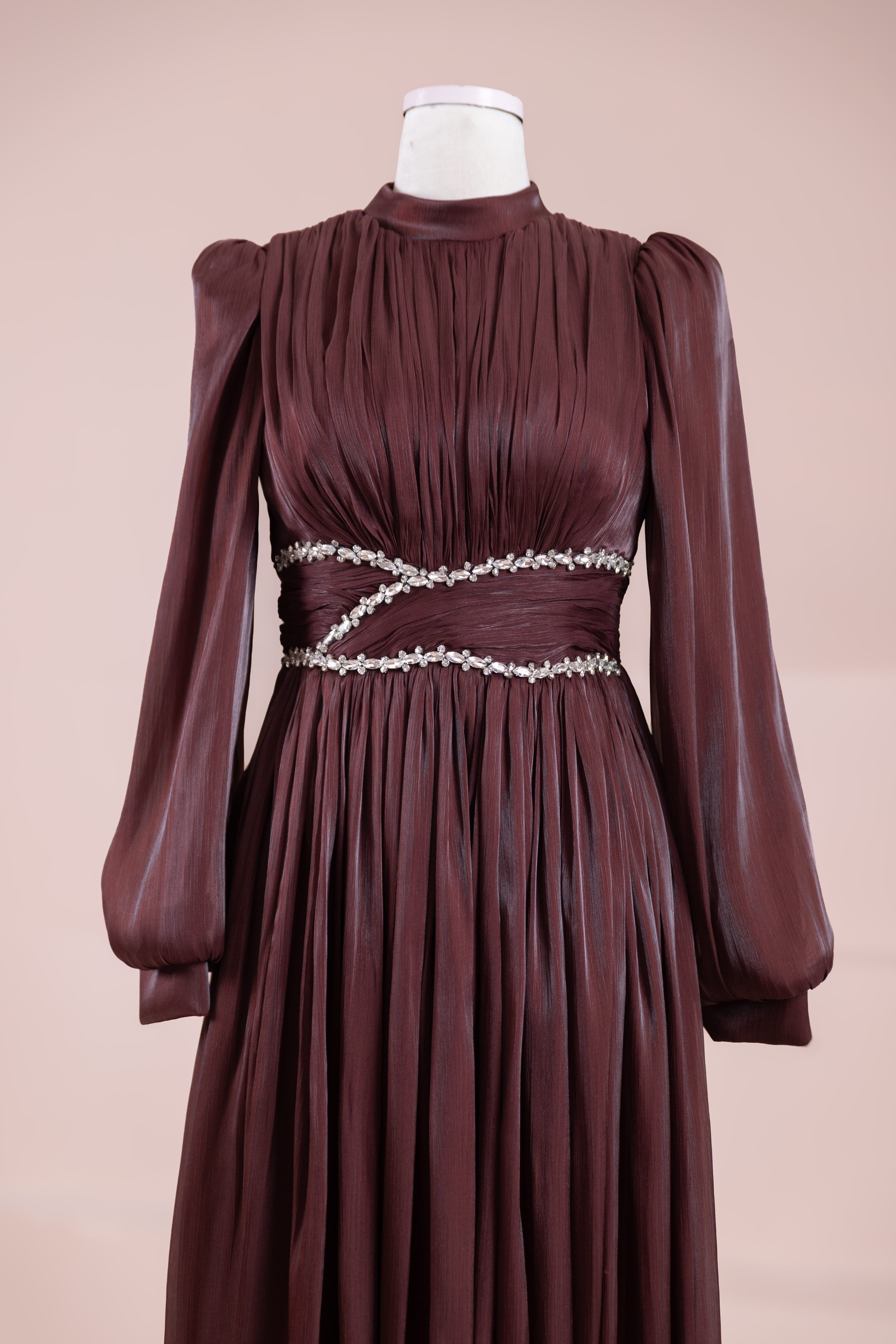 Elin Tesettür Abiye - bery burgundy