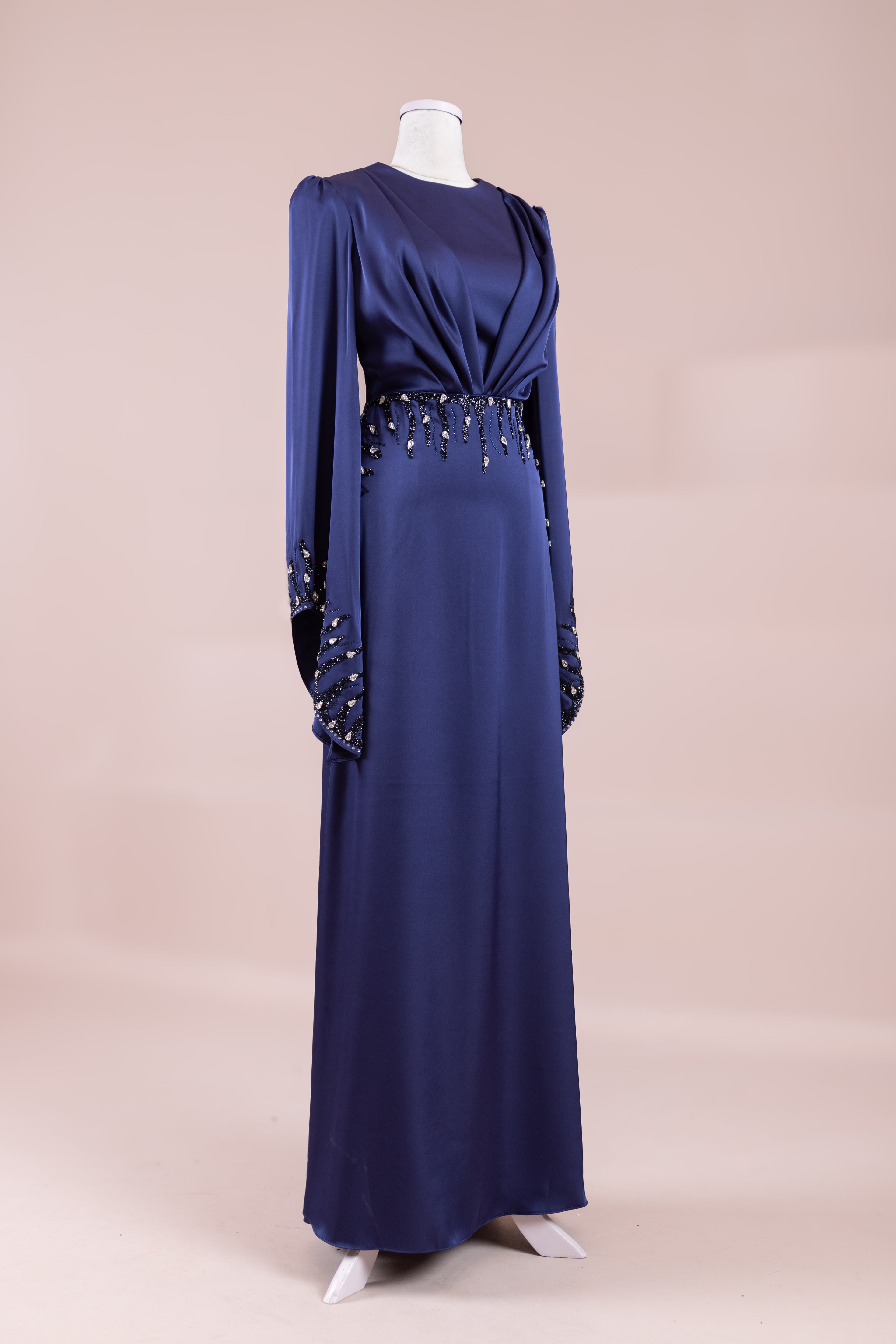 Sue Tesettür Abiye  - Navy Blue