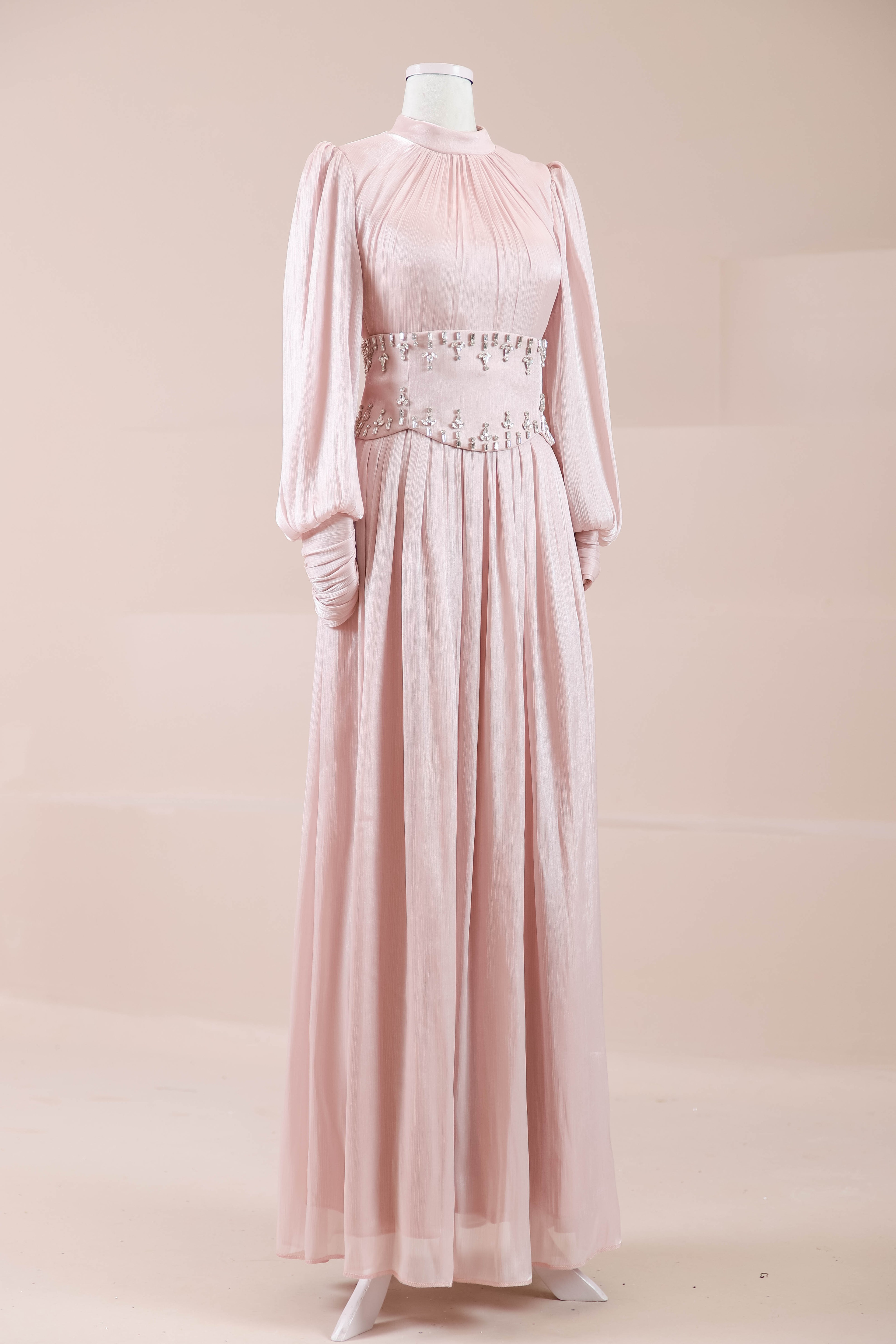 Belora Tesettür Abiye - Powder Pink