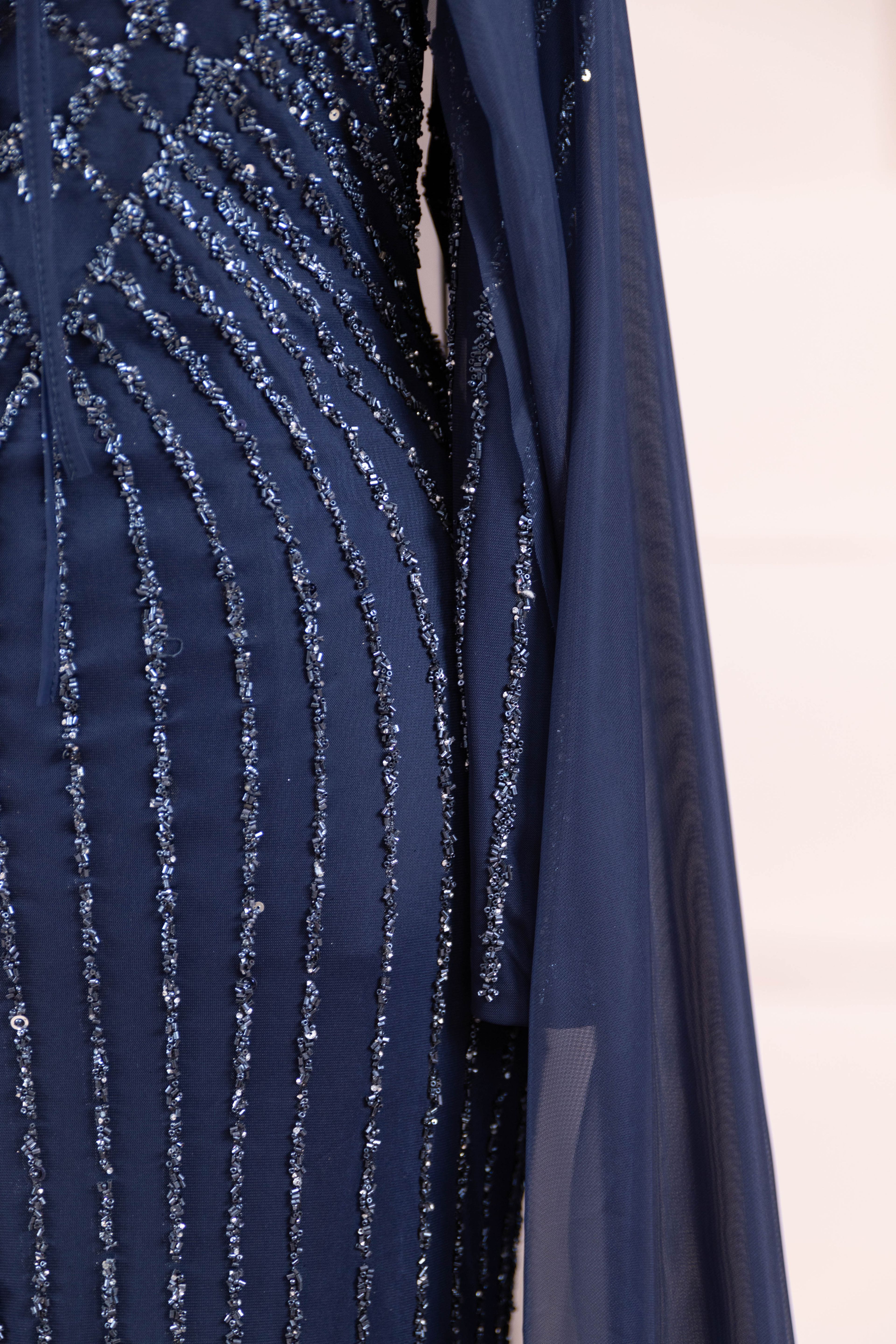 Niva Tesettür Abiye - Navy Blue