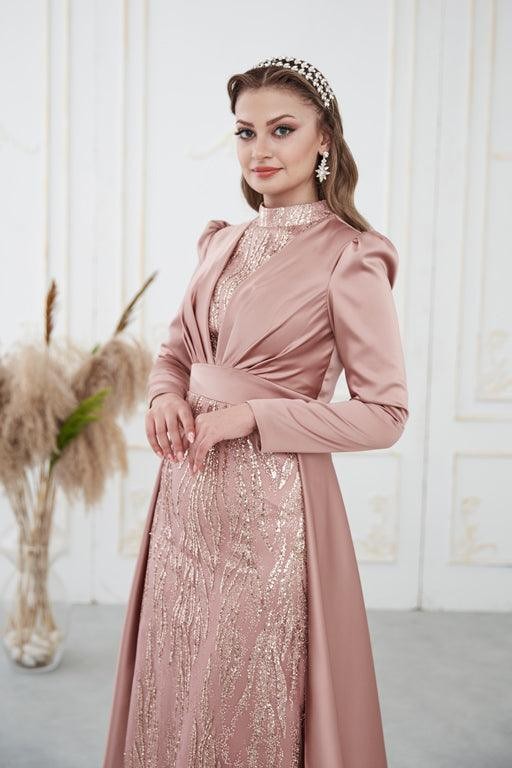 Bella Tesettür Abiye - Bakır