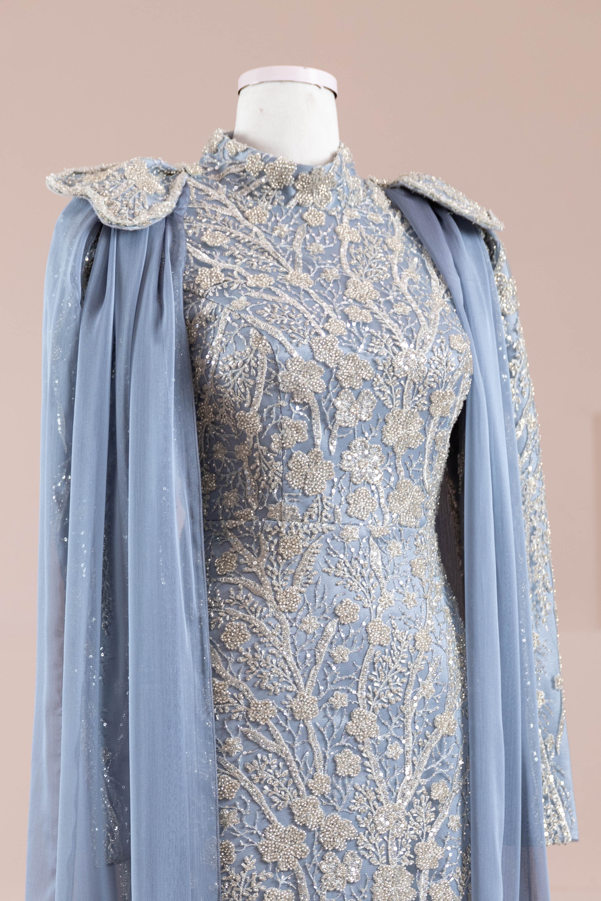 Glam Tesettür Abiye - Blue