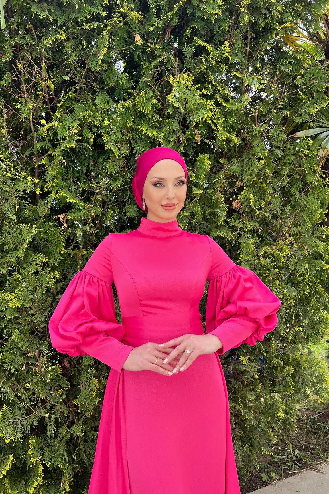 Parla Hijab Evening Dress - Pink