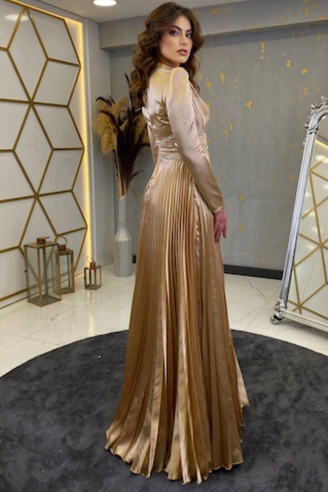 Sira Hijab Abendkleid – Gold
