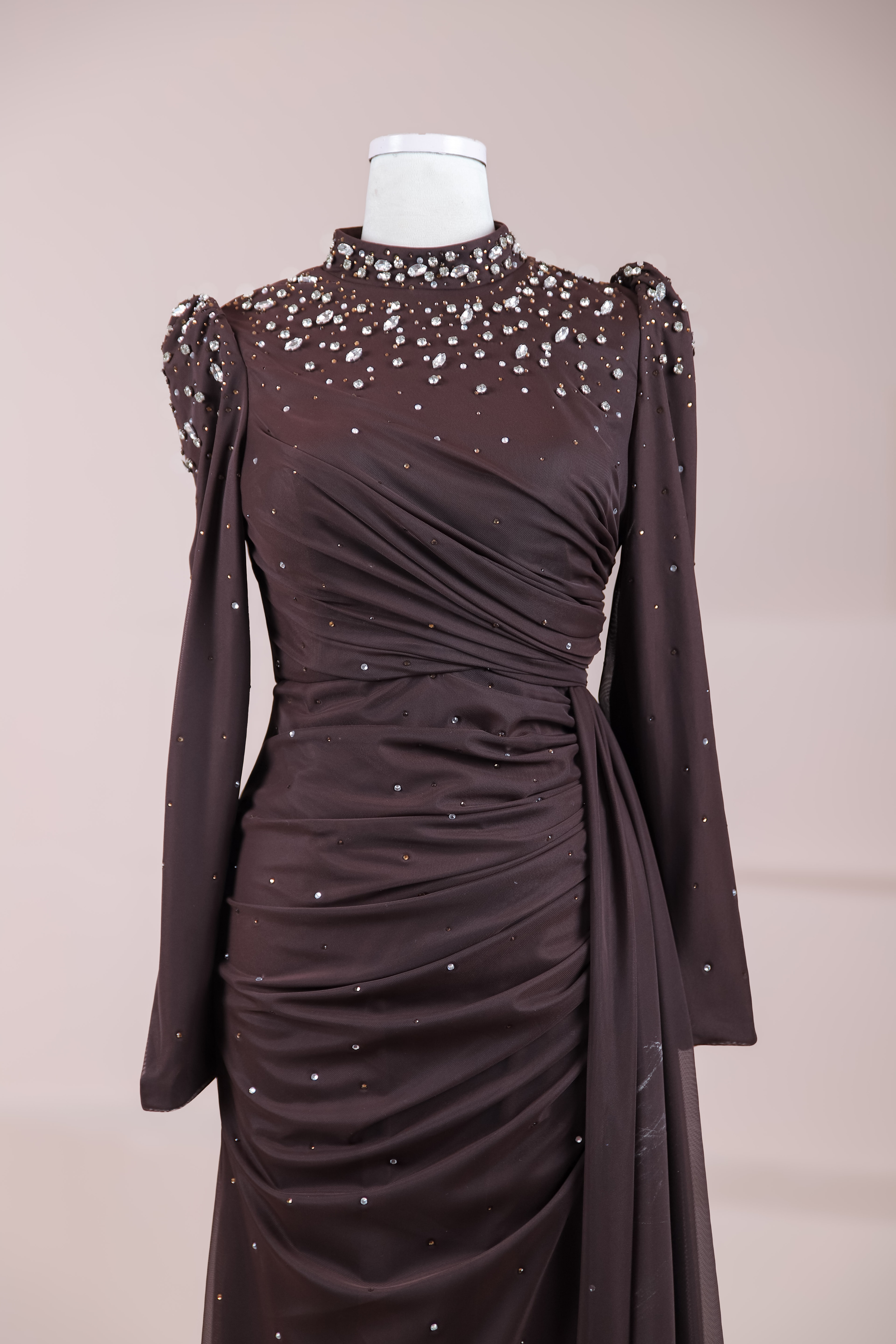 Aris Tesettür Abiye - Brown