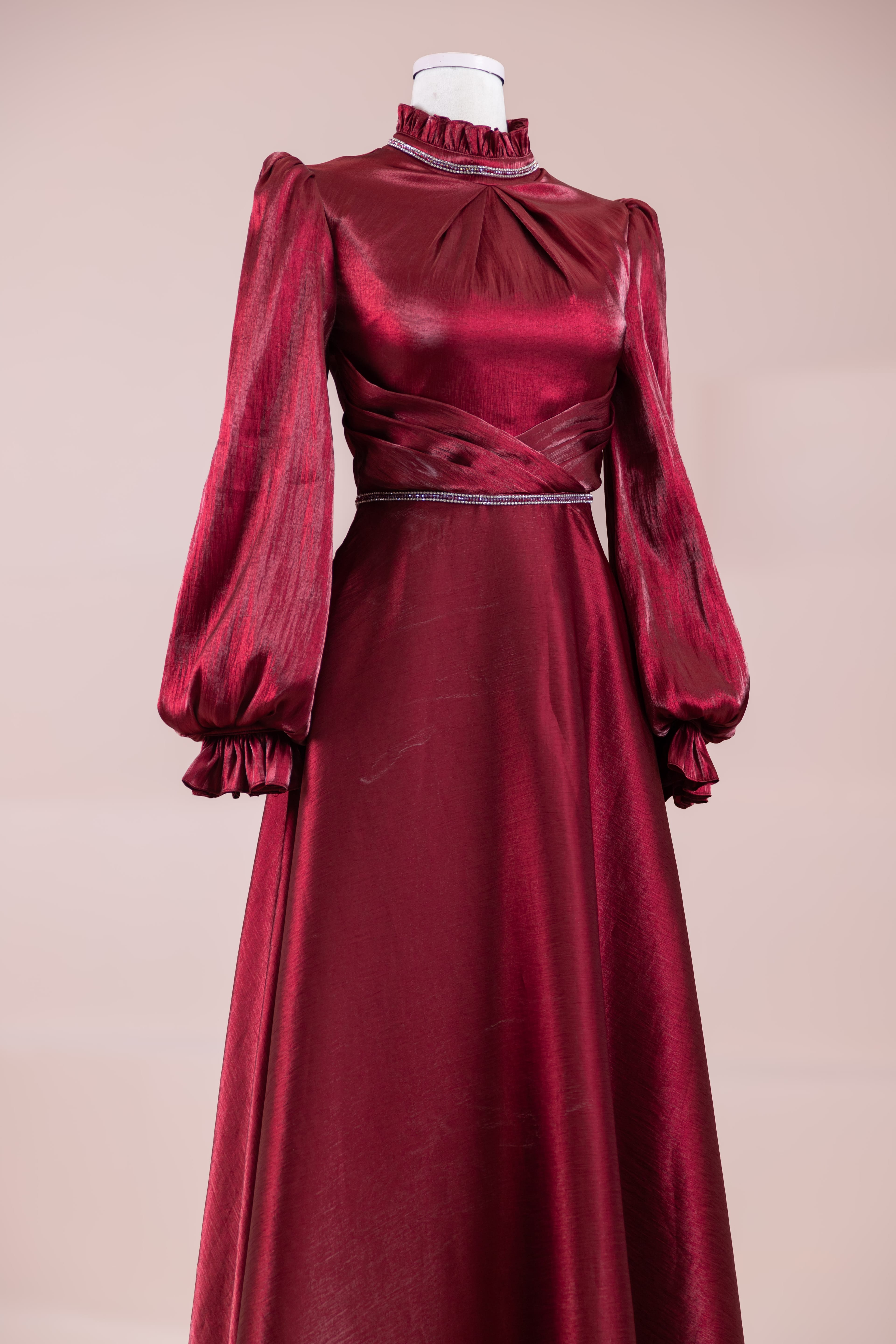 Sima Tesettür Abiye - BORDO
