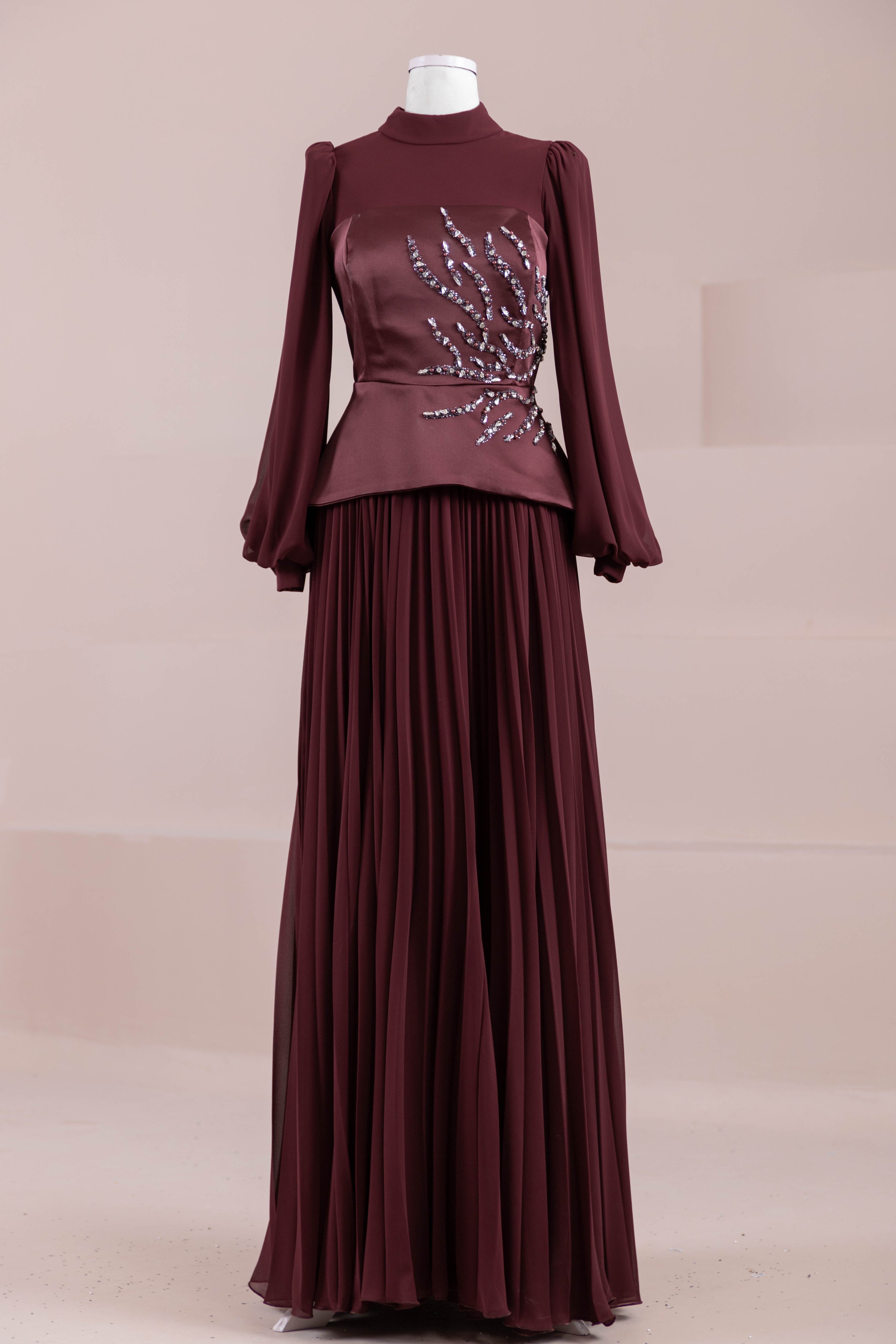 Eyla Tesettür Abiye - bery burgundy