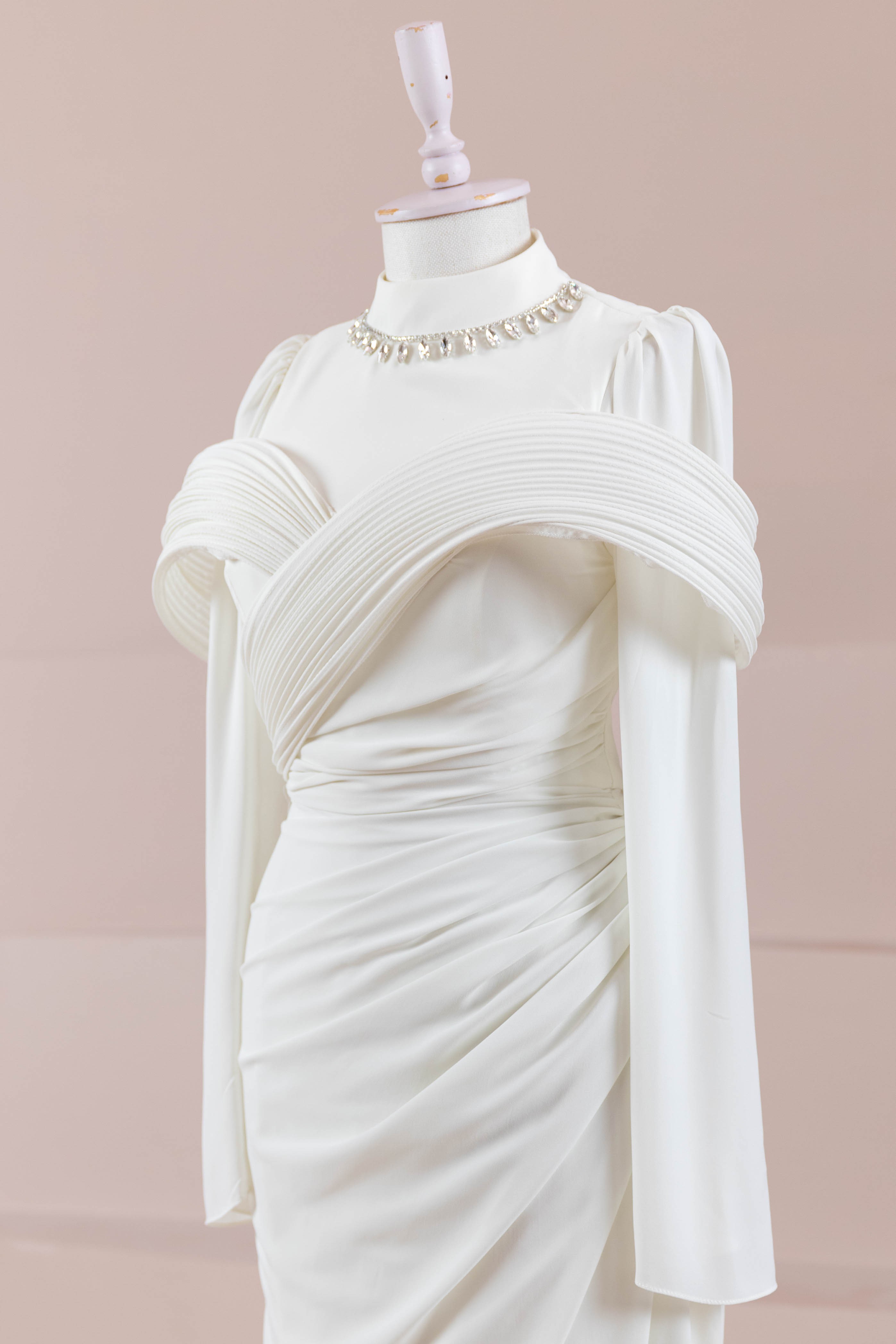 Charm Tesettür Abiye - White
